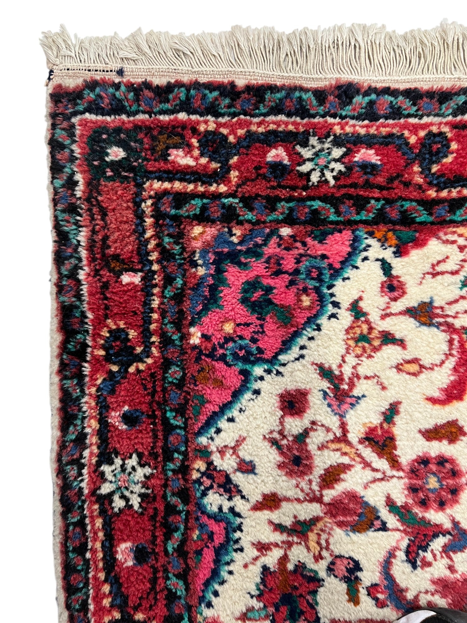 Hamadan Persian Vintage Hand Knotted Wool Rug - 135 x 80 cm