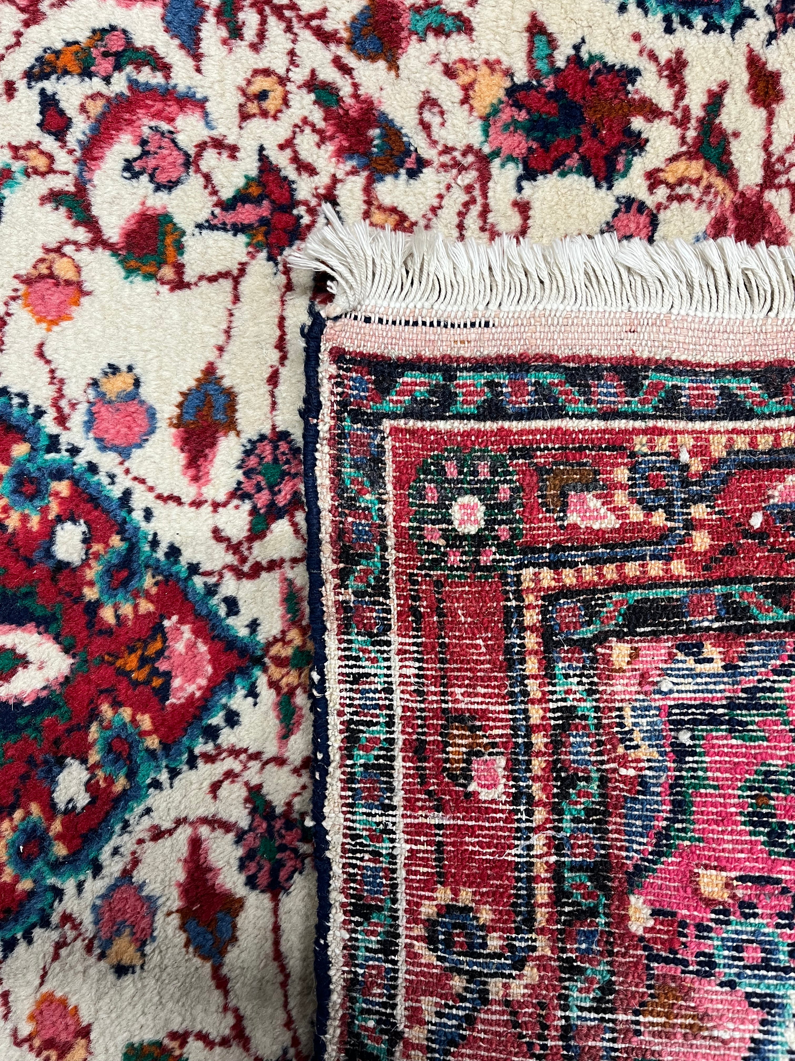 Hamadan Persian Vintage Hand Knotted Wool Rug - 135 x 80 cm