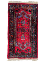 Hamadan Persian Vintage Hand Knotted Wool Rug - 130 x 75 cm