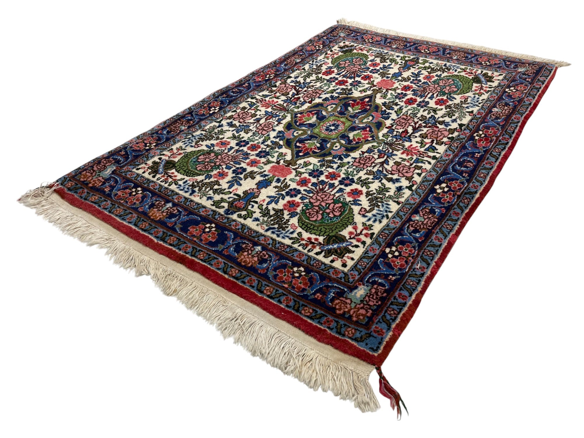 Saruk Persian Vintage Hand Knotted Wool Rug - 120 x 75 cm
