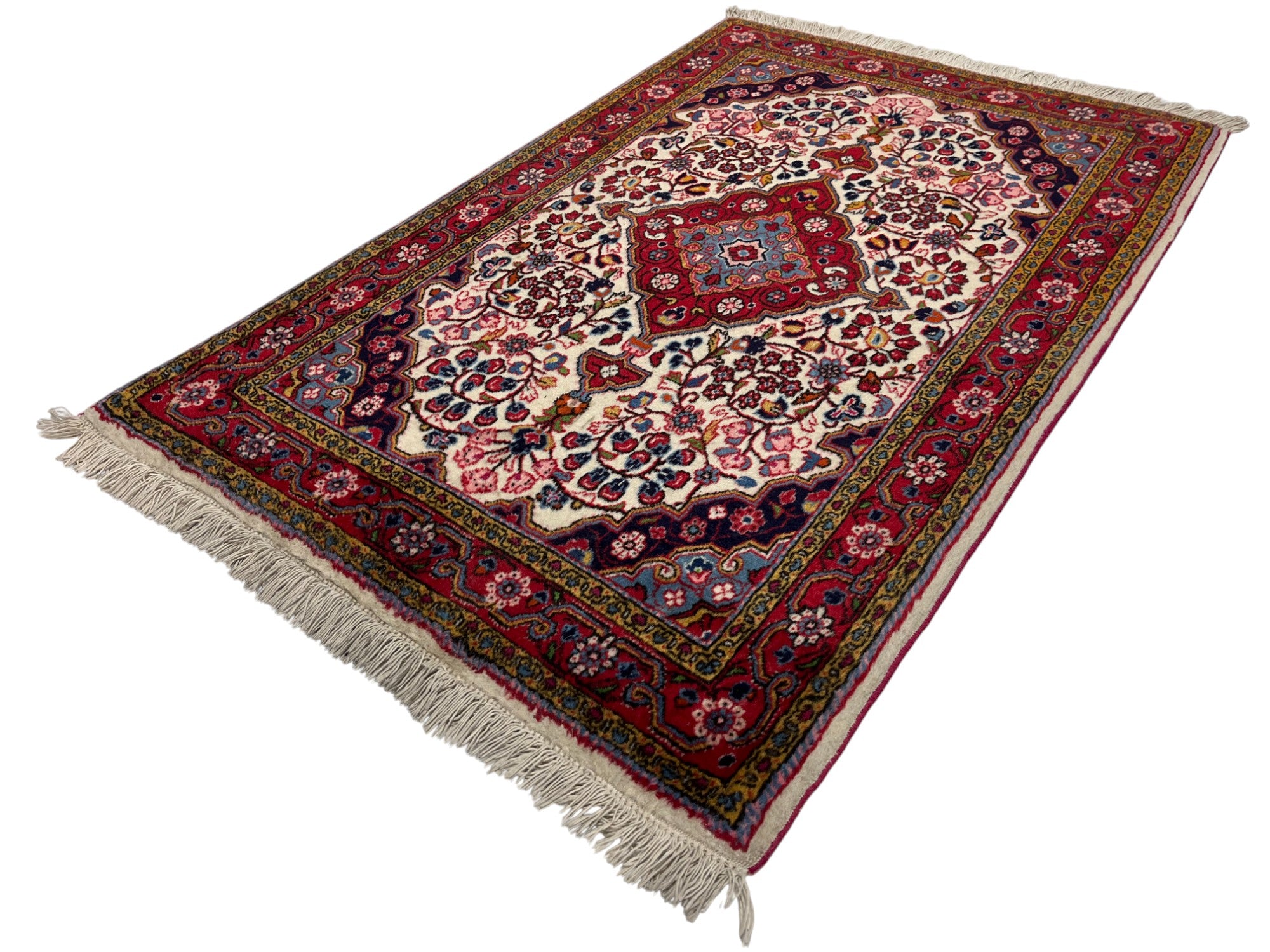 Tabriz Persian Vintage Hand Knotted Wool Rug - 105 x 75 cm
