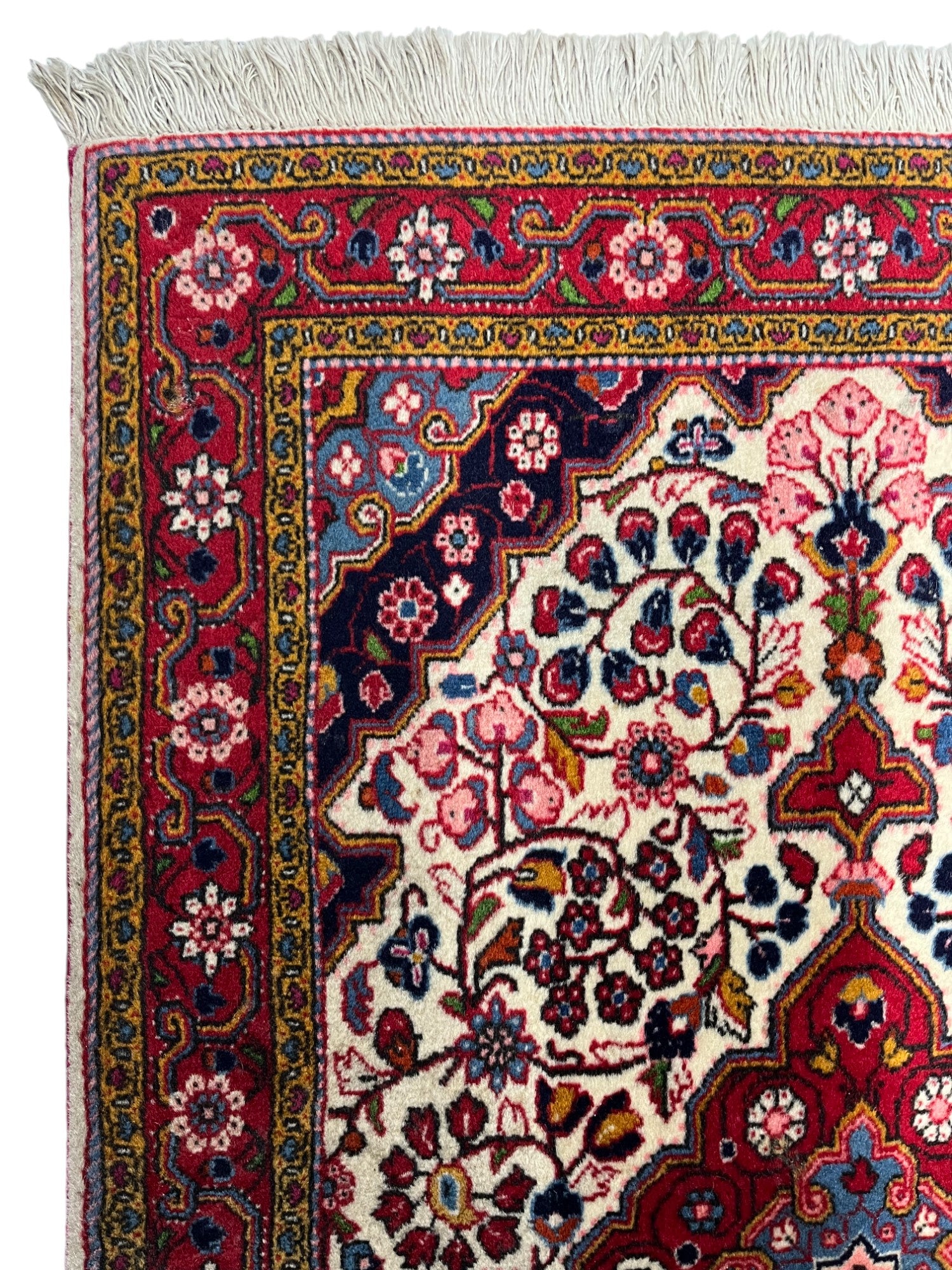 Tabriz Persian Vintage Hand Knotted Wool Rug - 105 x 75 cm