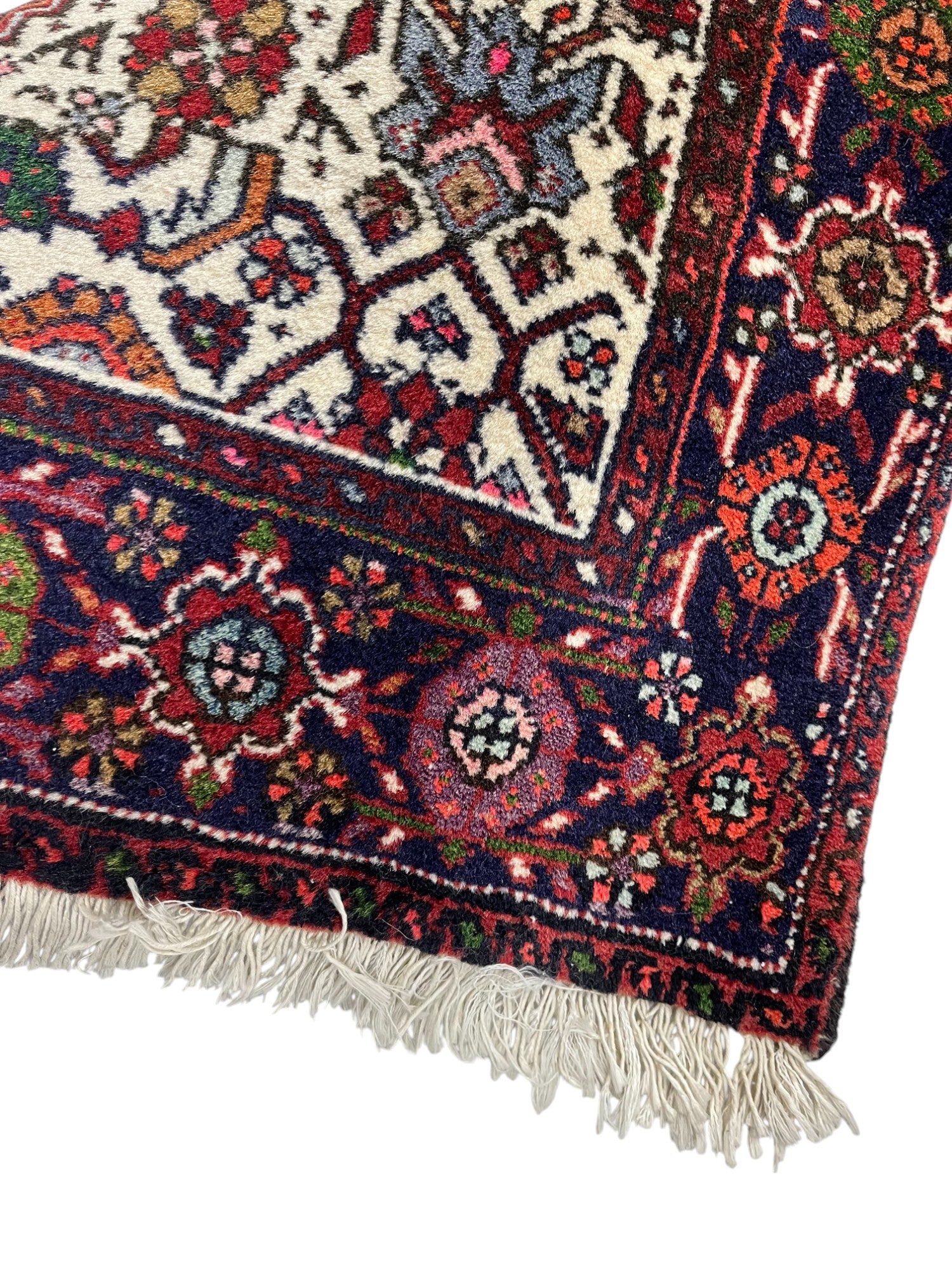 Persian Gabbeh Vintage Hand Knotted Wool Rug - 130 x 75 cm