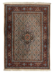 Moud Persian Vintage Hand Knotted Wool Rug - 120 x 80 cm
