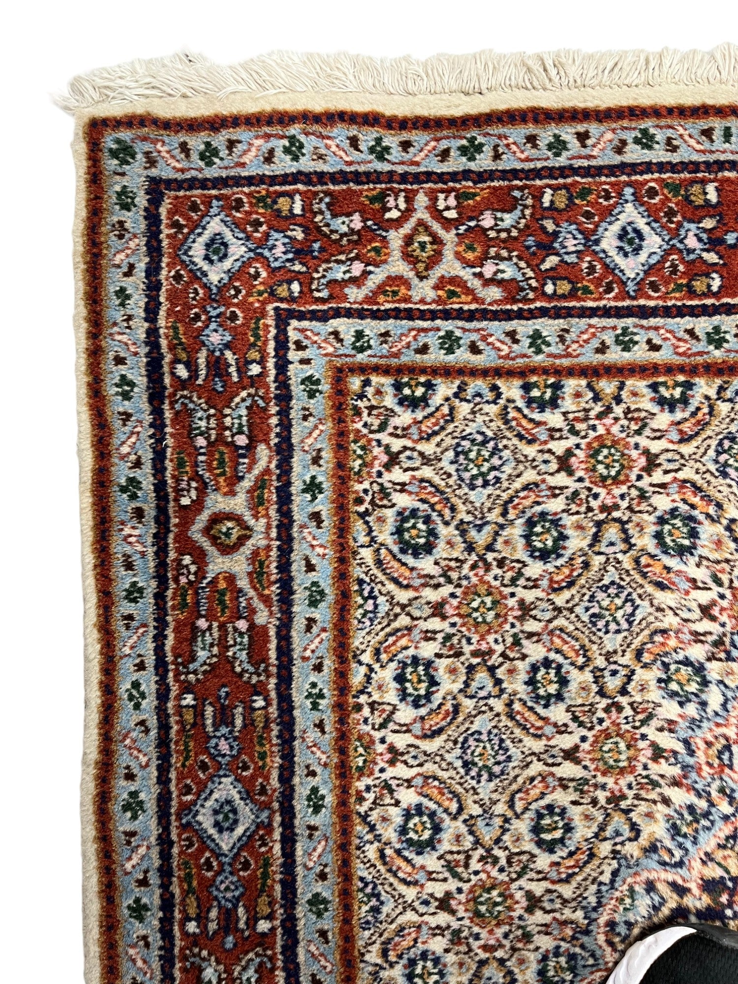 Moud Persian Vintage Hand Knotted Wool Rug - 120 x 80 cm