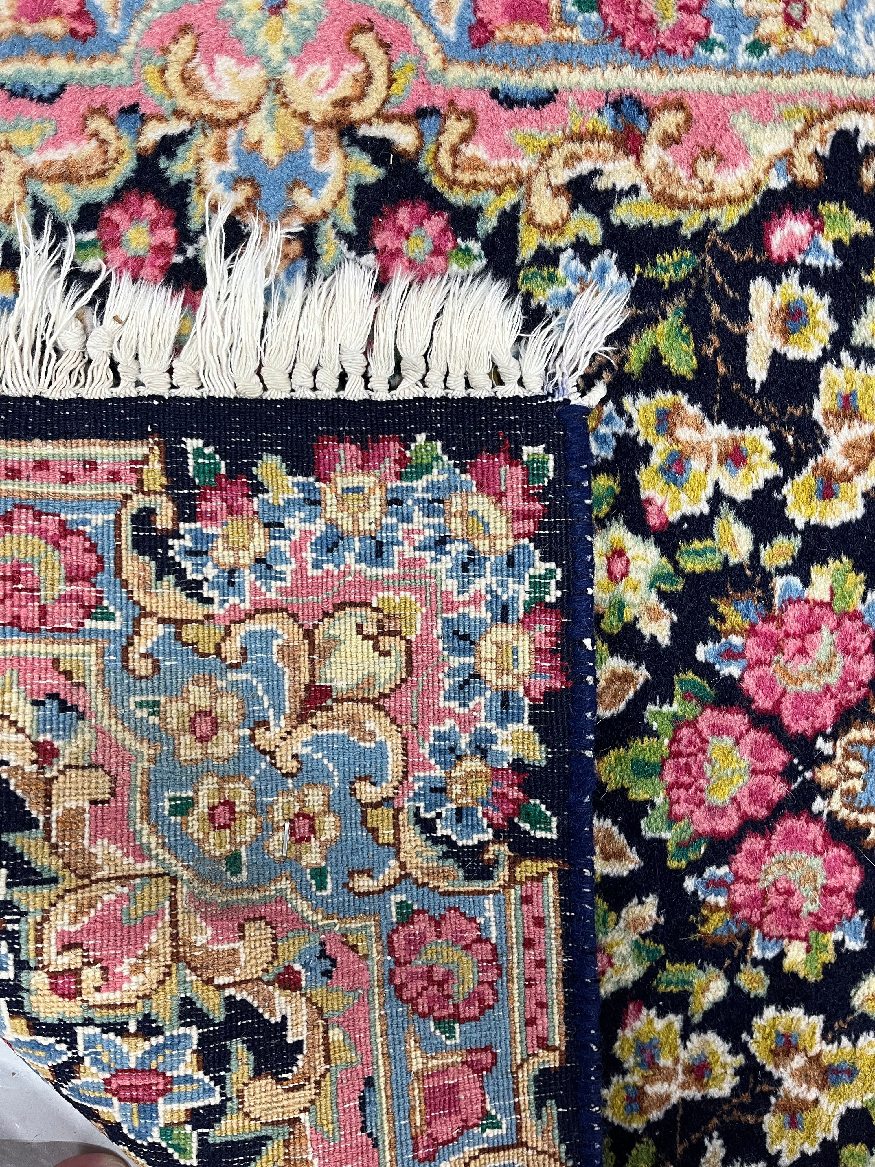 Kirman Persian Vintage Hand Knotted Wool Rug - 120 x 60 cm