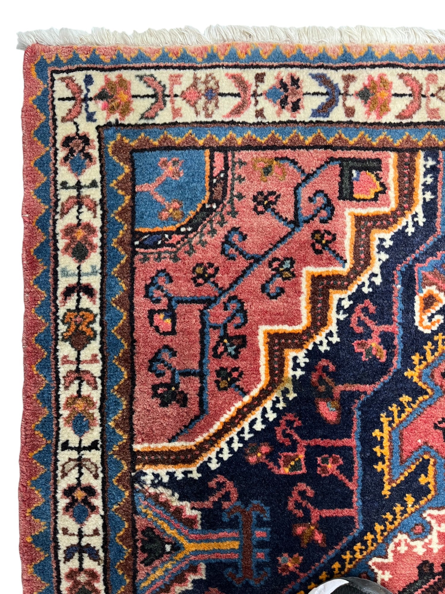 Hamadan Persian Vintage Hand Knotted Wool Rug - 130 x 80 cm