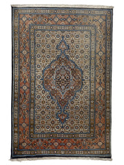 Moud Persian Vintage Hand Knotted Wool Rug - 120 x 80 cm