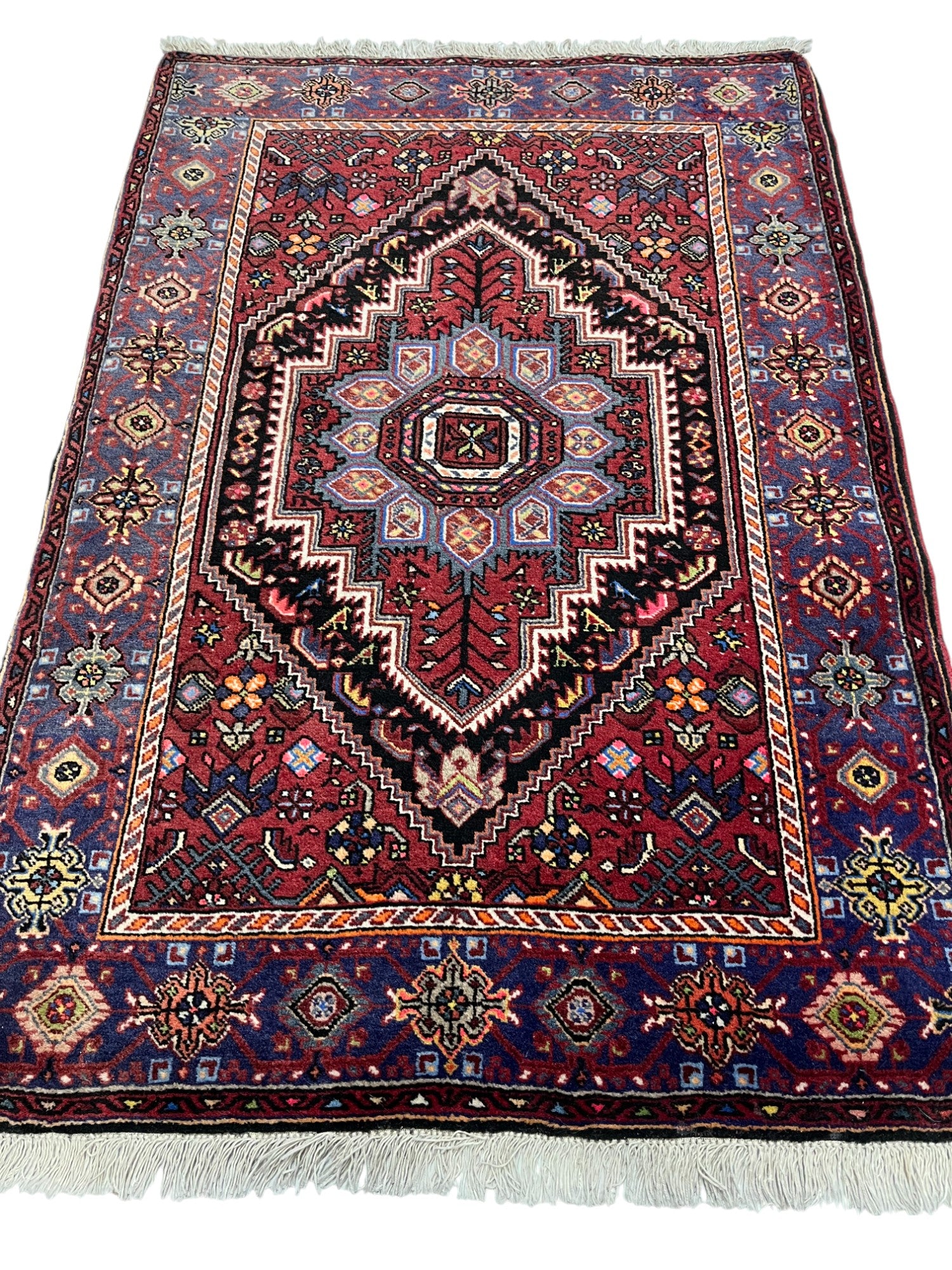 Bidjar Persian Vintage Hand Knotted Wool Rug - 115 x 80 cm