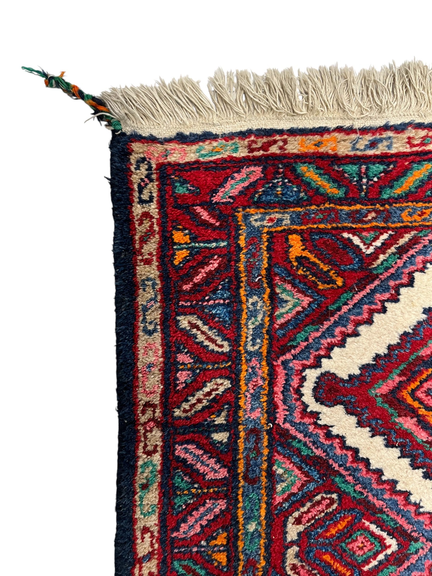 Hamadan Persian Vintage Hand Knotted Wool Rug - 145 x 70 cm