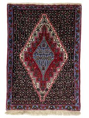 Senneh Persian Vintage Hand Knotted Wool Rug - 125 x 80 cm