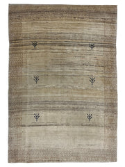Gabbeh Persian Vintage Hand Knotted Wool Rug - 145 x 100 cm