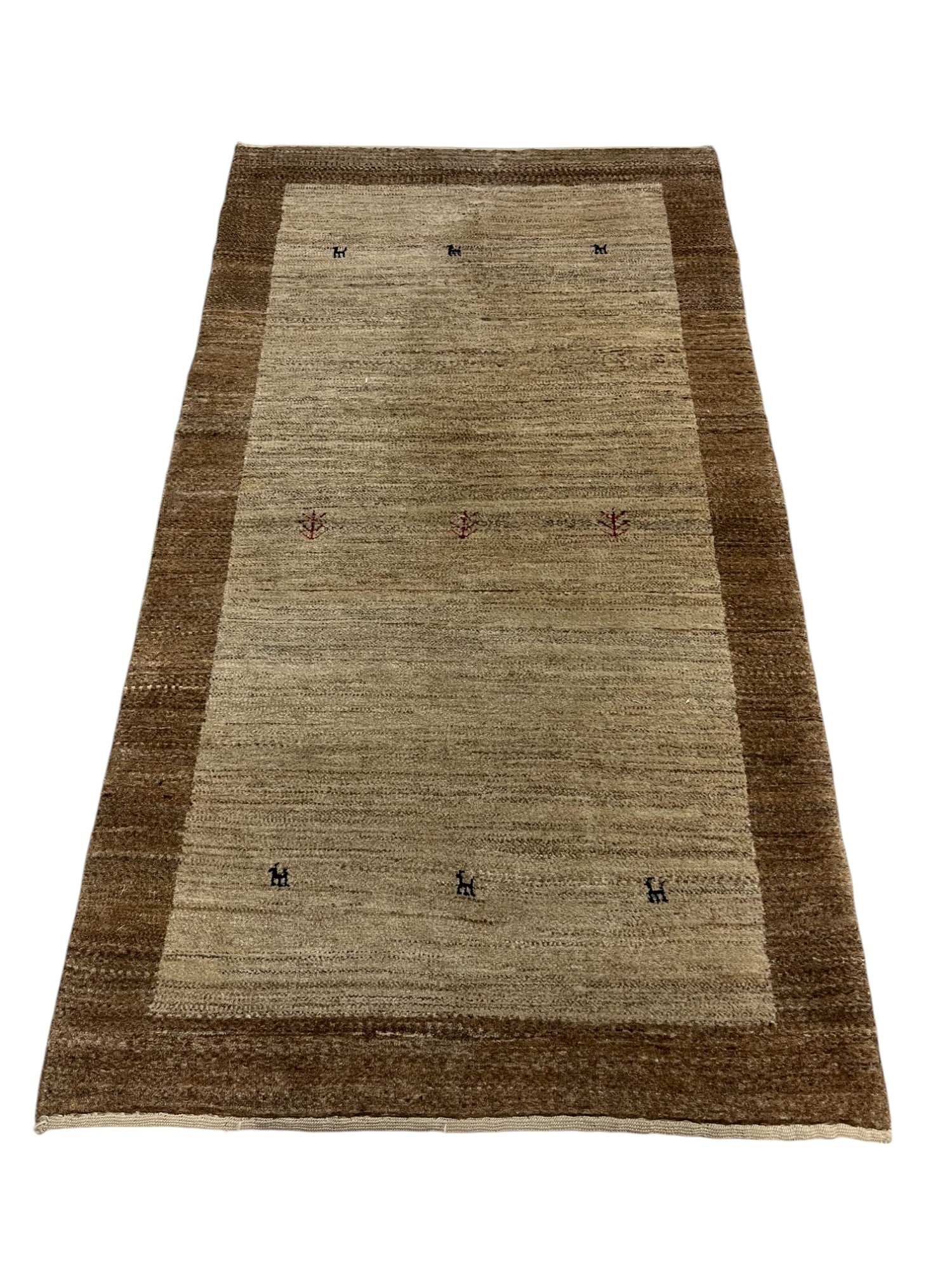 Gabbeh Persian Vintage Hand Knotted Wool Rug - 155 x 85 cm