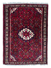 Hamadan Persian Vintage Hand Knotted Wool Rug - 170 x 115 cm