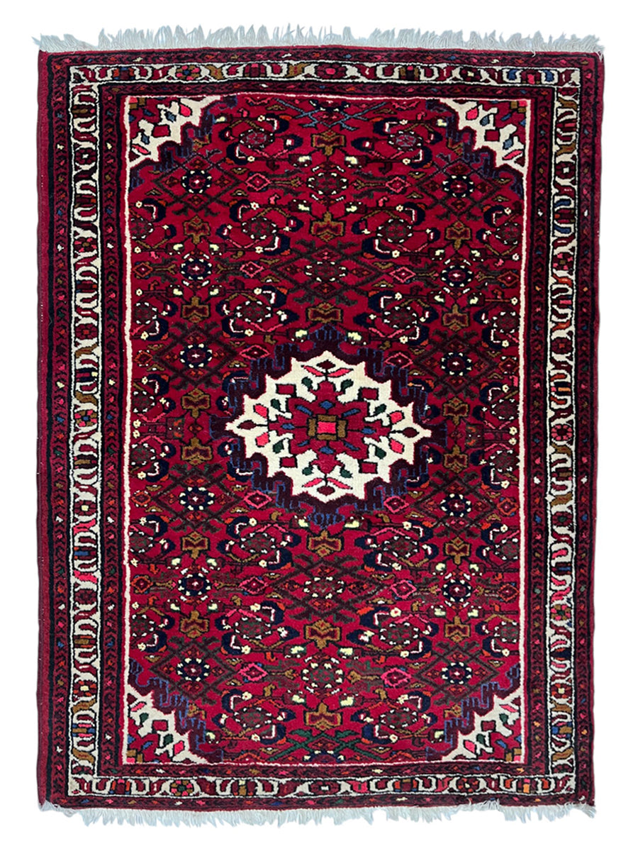 Hamadan Persian Vintage Hand Knotted Wool Rug - 170 x 115 cm