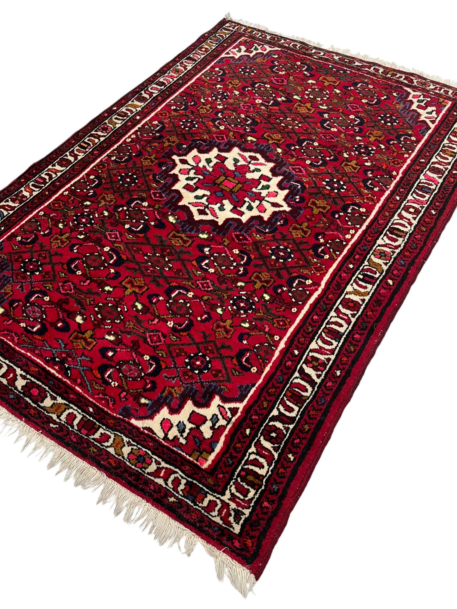 Hamadan Persian Vintage Hand Knotted Wool Rug - 170 x 115 cm