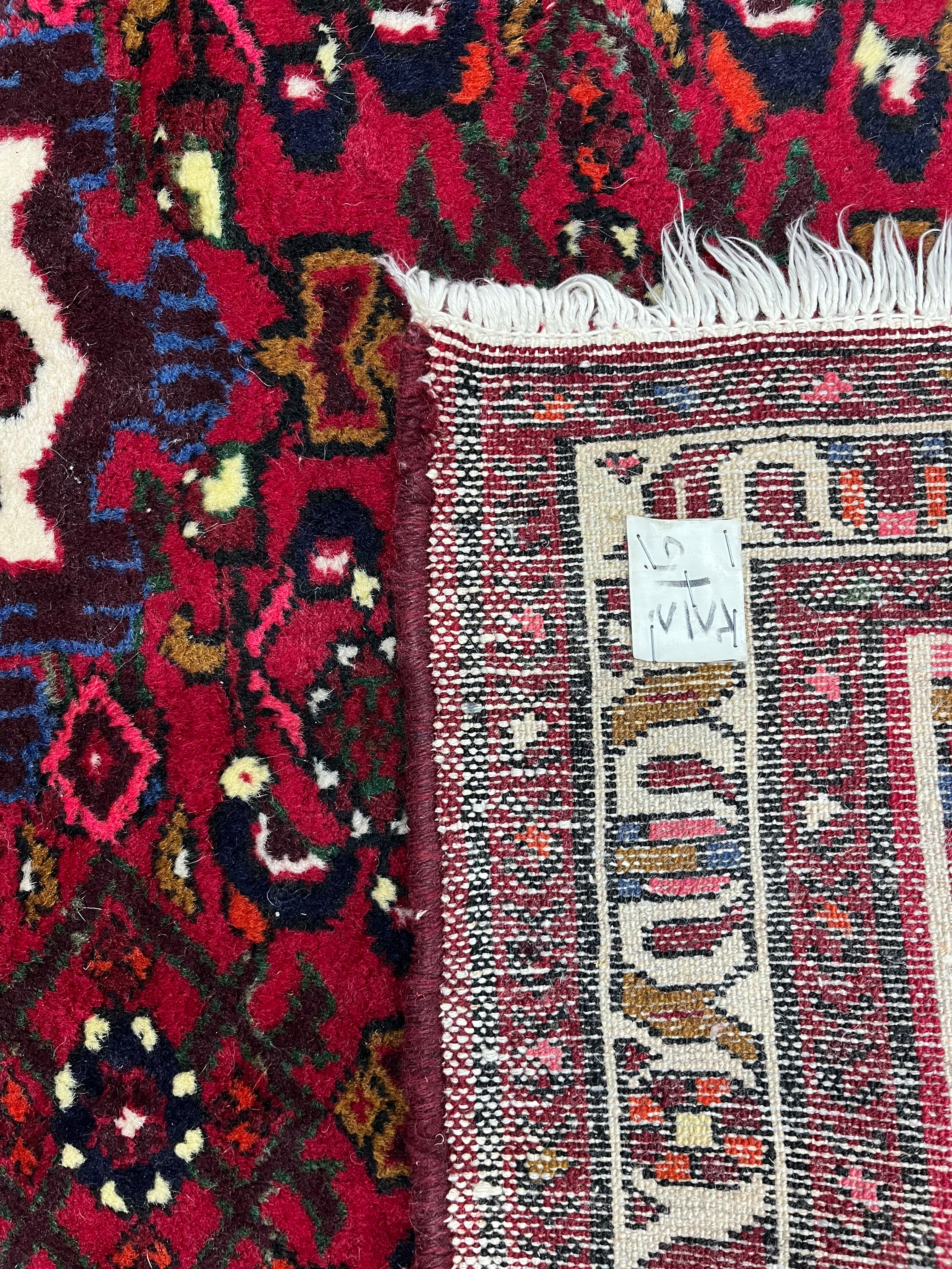 Hamadan Persian Vintage Hand Knotted Wool Rug - 170 x 115 cm