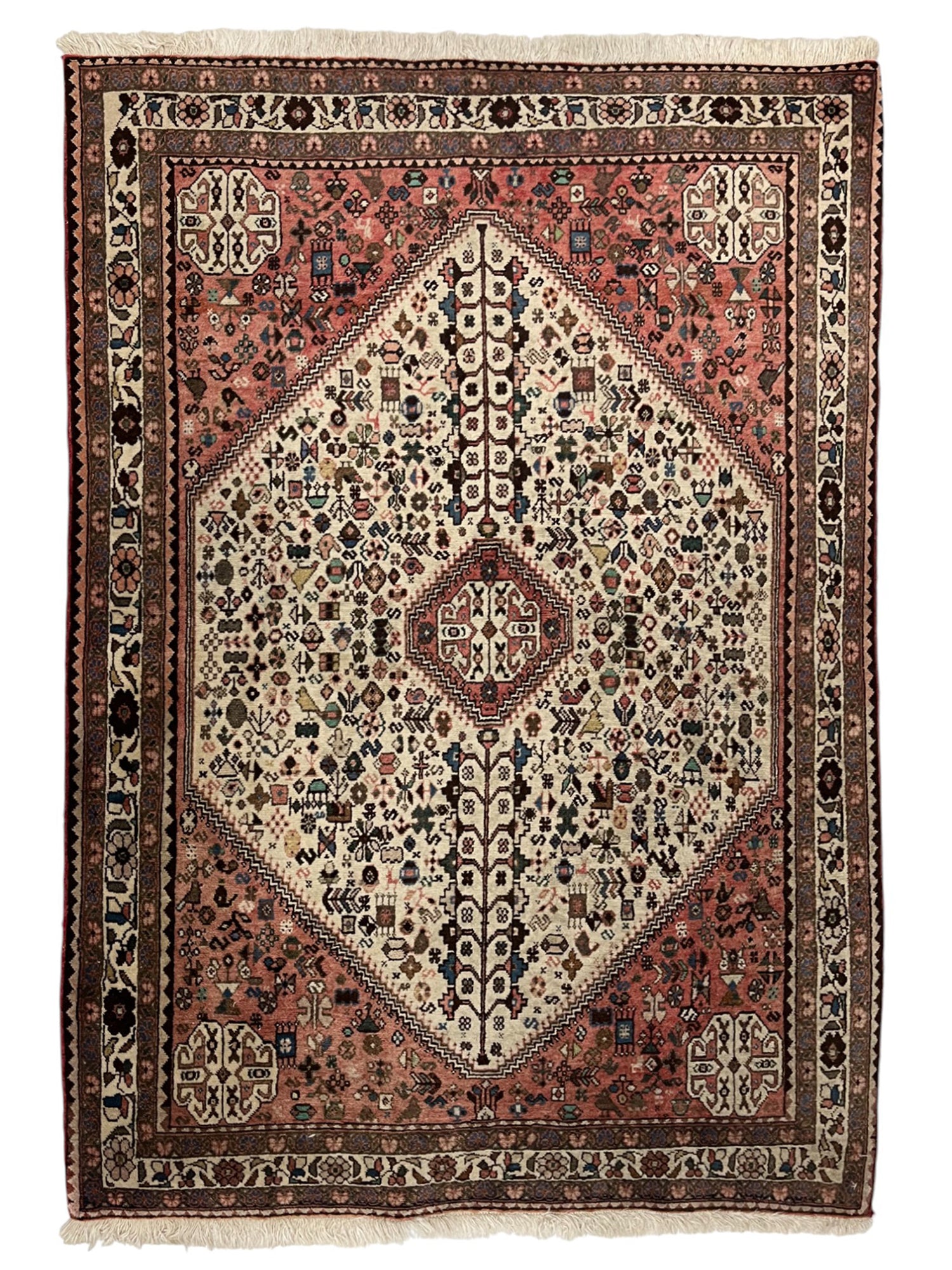 Abadeh Persian Vintage Hand Knotted Wool Rug - 160 x 105 cm