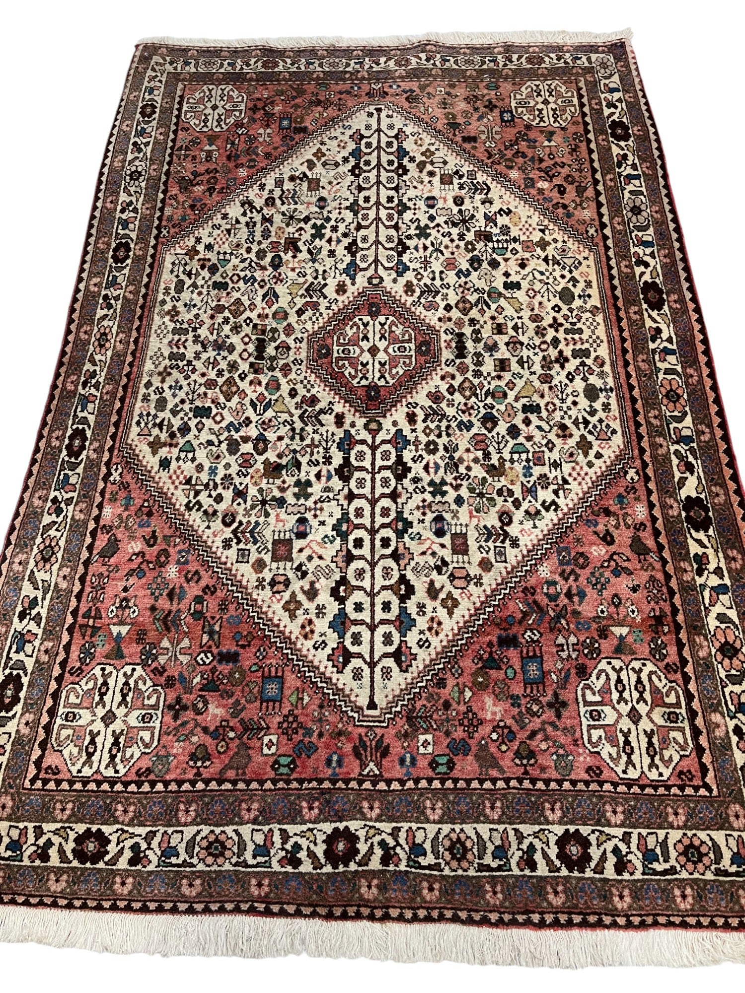 Abadeh Persian Vintage Hand Knotted Wool Rug - 160 x 105 cm