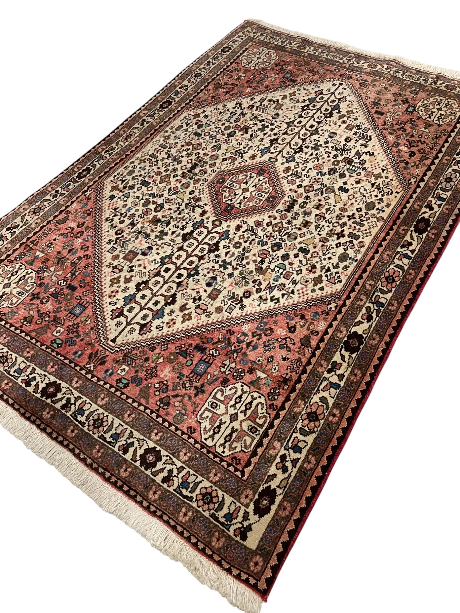 Abadeh Persian Vintage Hand Knotted Wool Rug - 160 x 105 cm