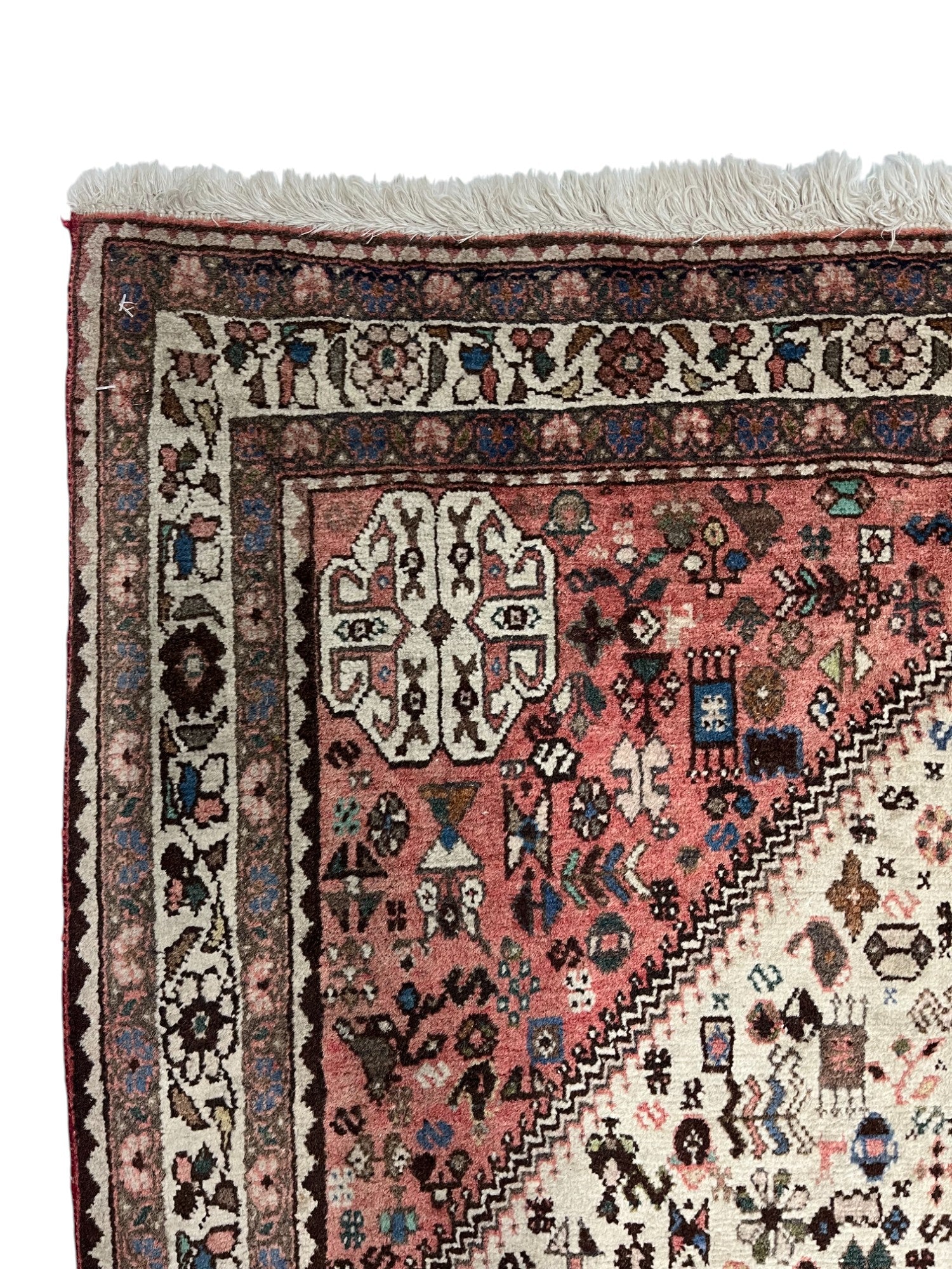 Abadeh Persian Vintage Hand Knotted Wool Rug - 160 x 105 cm