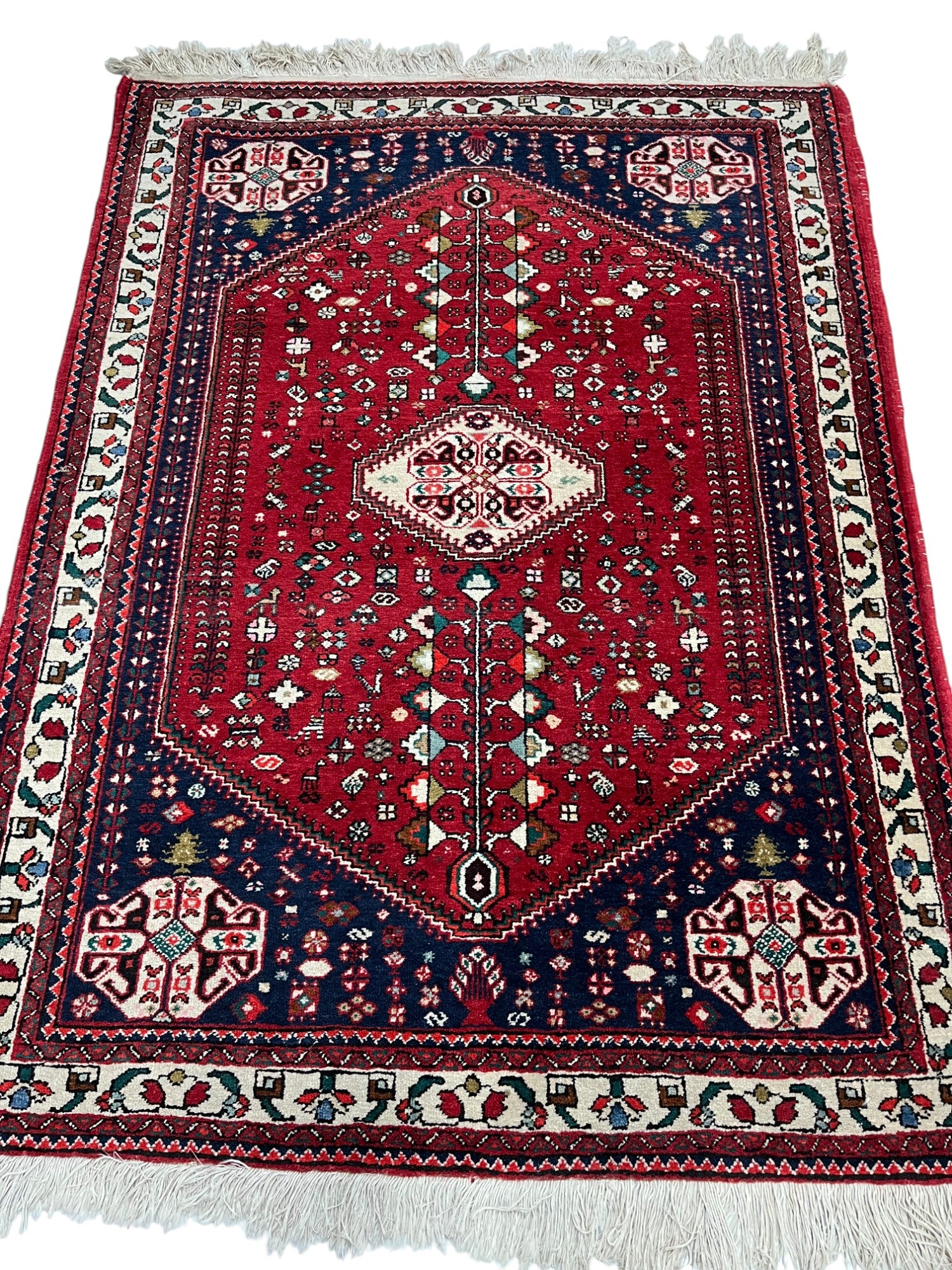 Abadeh Persian Vintage Hand Knotted Wool Rug - 150 x 105 cm