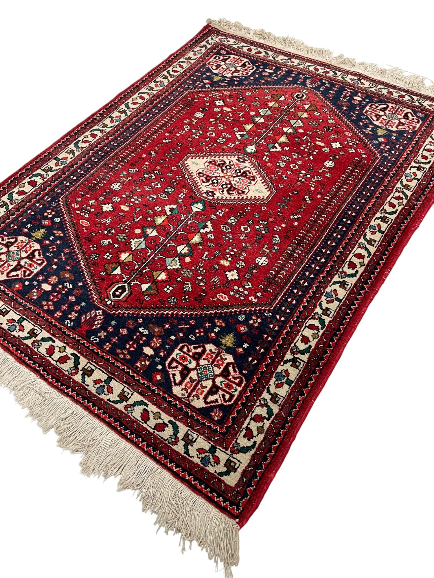 Abadeh Persian Vintage Hand Knotted Wool Rug - 150 x 105 cm