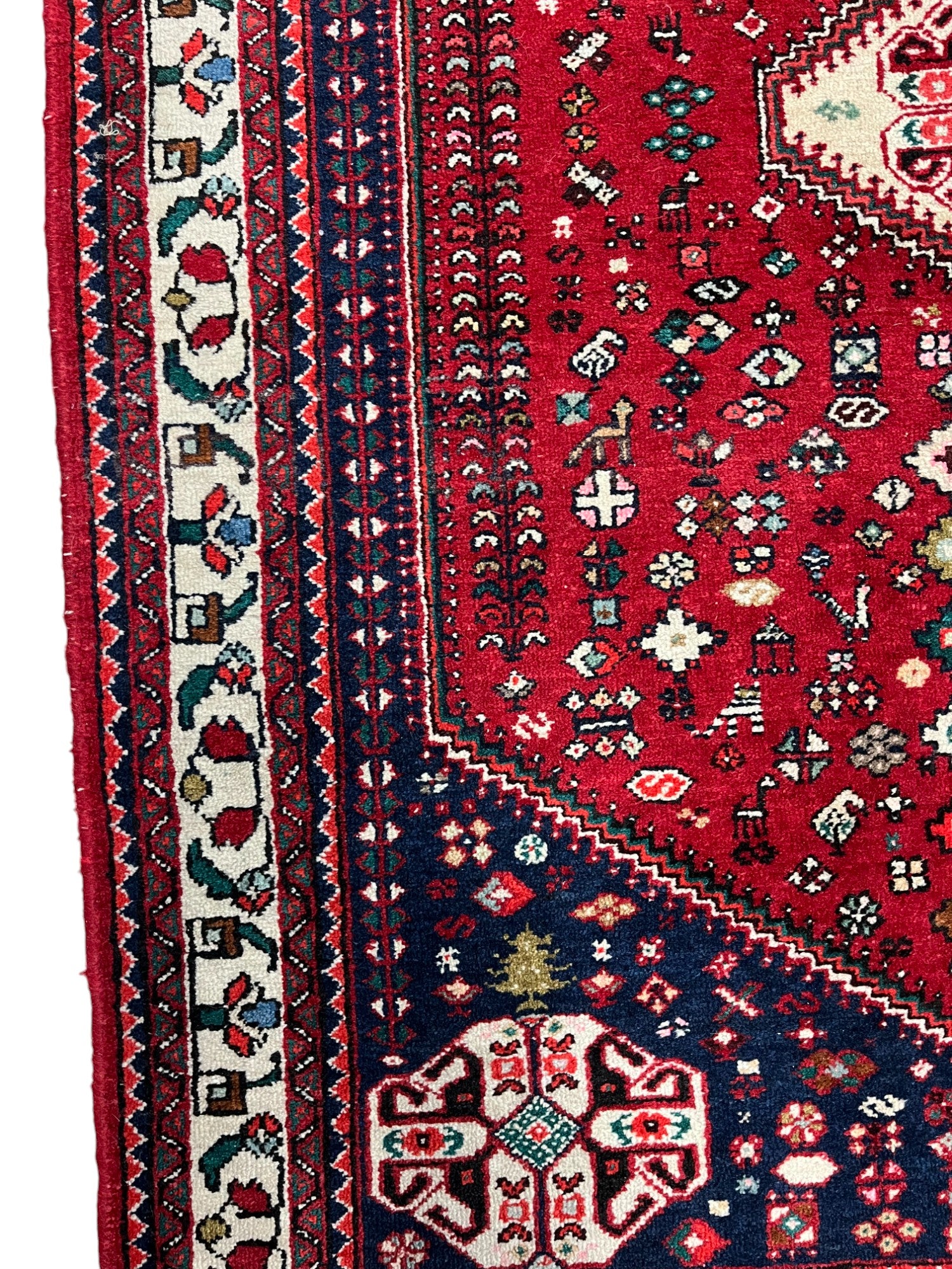 Abadeh Persian Vintage Hand Knotted Wool Rug - 150 x 105 cm