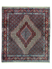 Senneh Persian  Vintage Hand Knotted Wool Rug - 150 x 130 cm