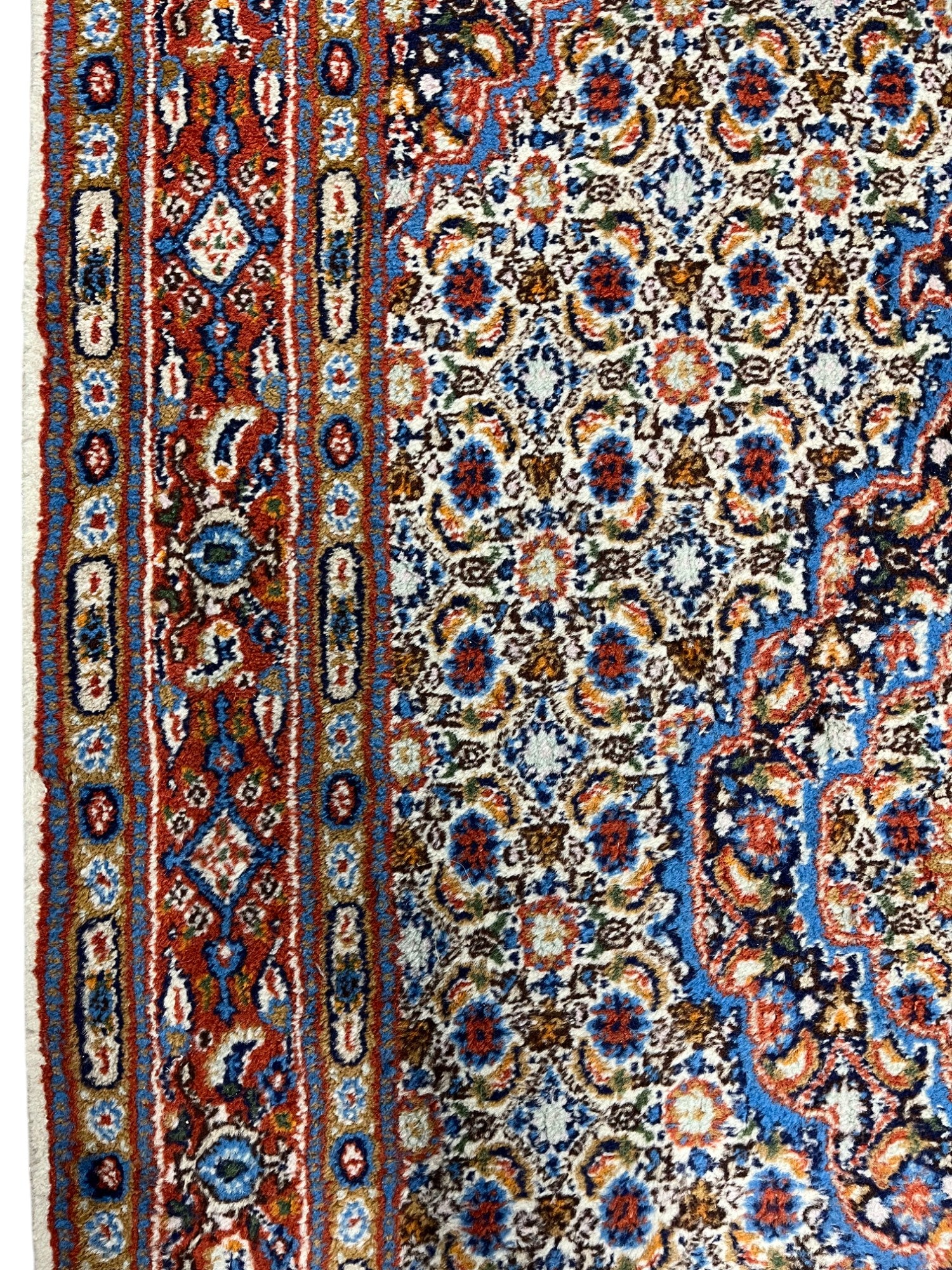 Moud Persian Vintage Hand Knotted Wool Rug - 150 x 100 cm