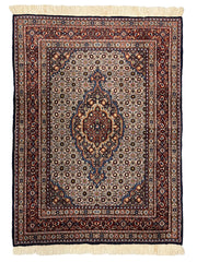 Moud Persian  Vintage Hand Knotted Wool Rug - 145 x 100 cm