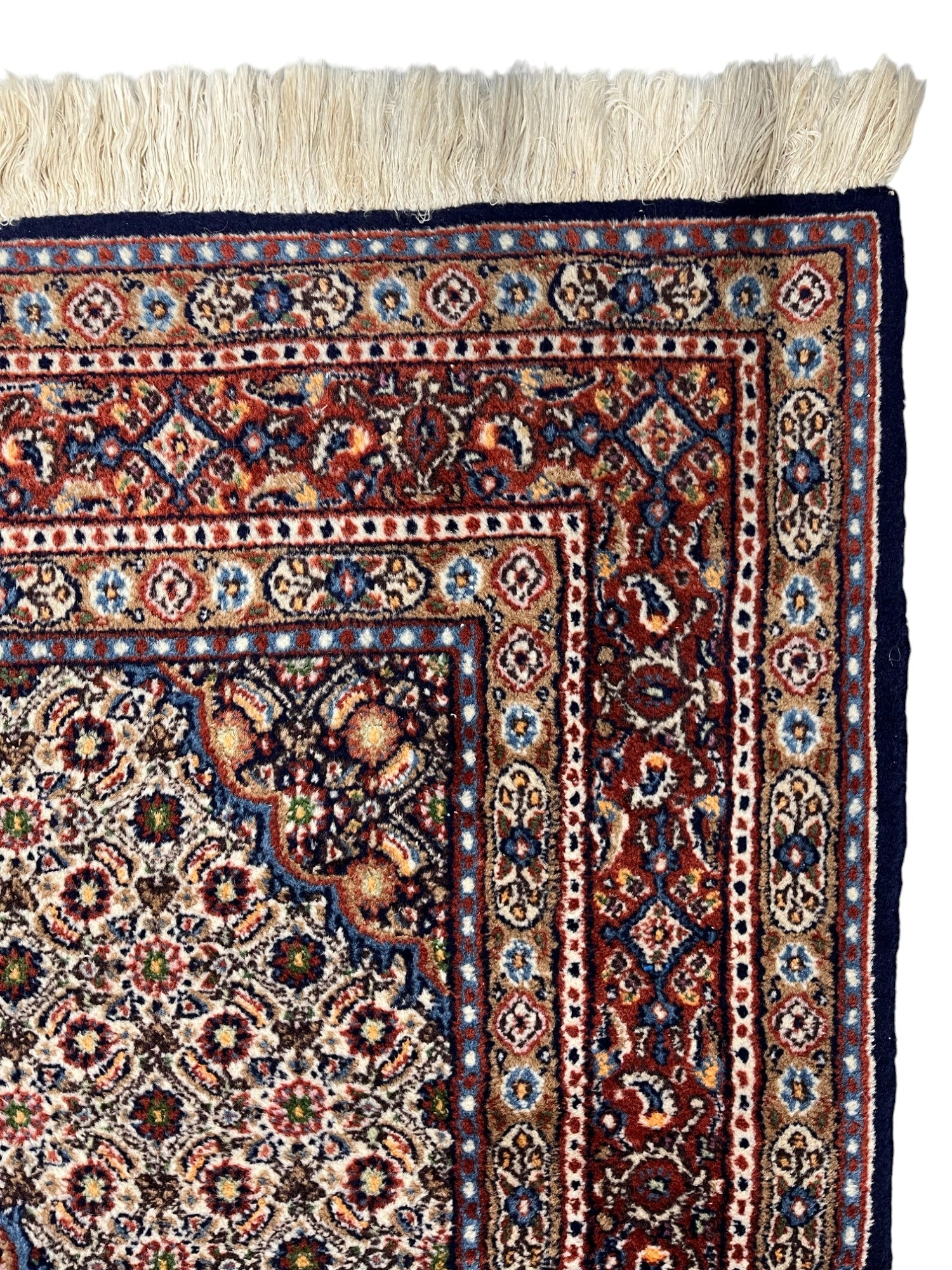 Moud Persian  Vintage Hand Knotted Wool Rug - 145 x 100 cm