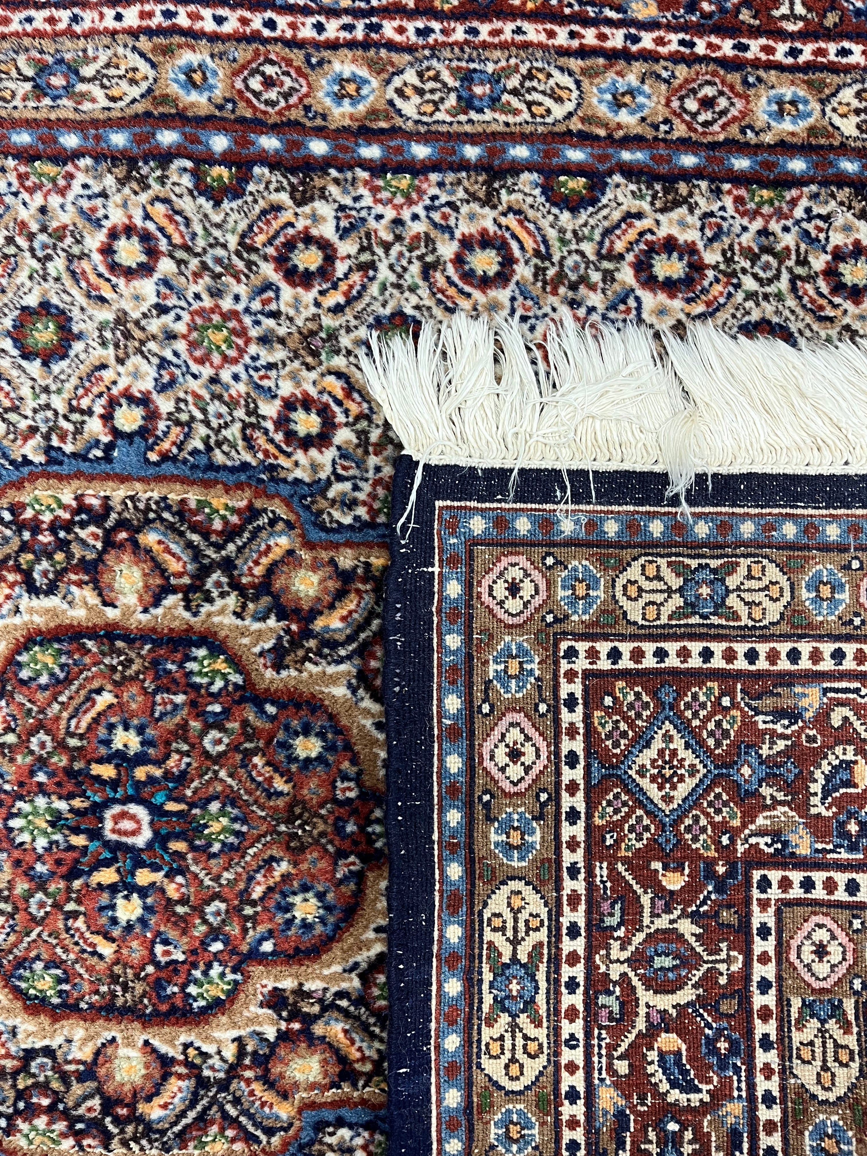 Moud Persian  Vintage Hand Knotted Wool Rug - 145 x 100 cm