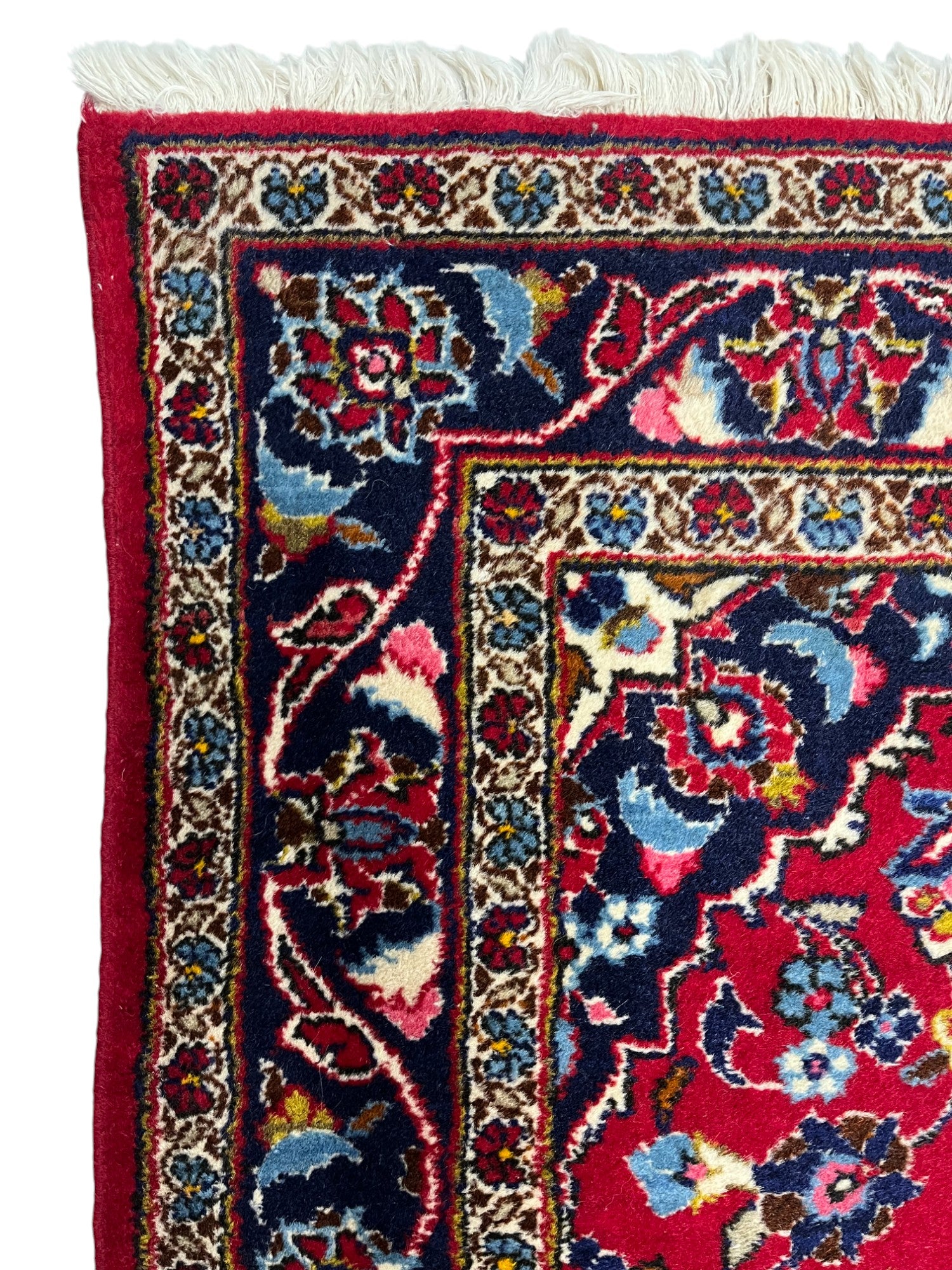 Kashan Persian Vintage Hand Knotted Wool Rug - 150 x 100 cm