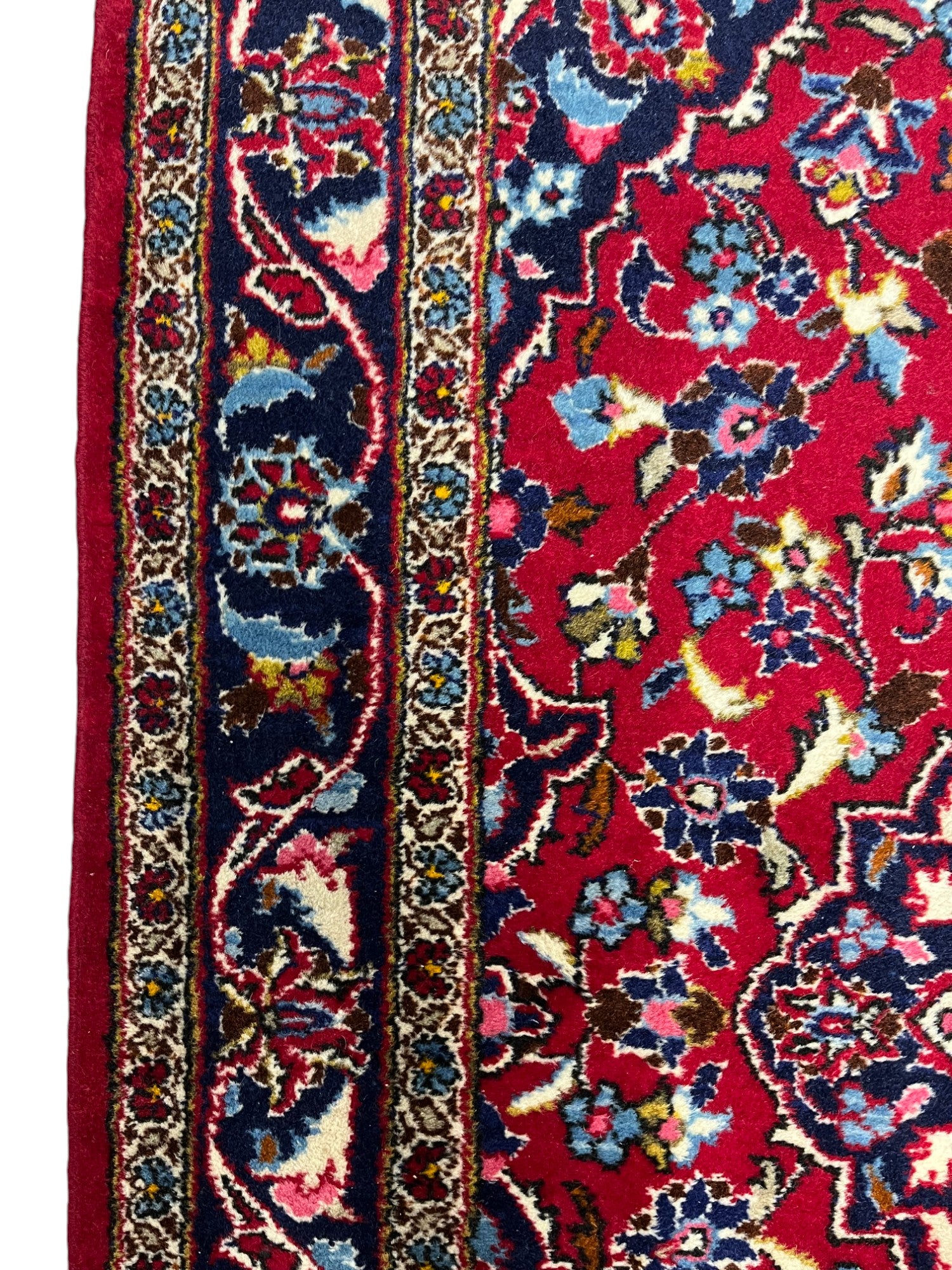 Kashan Persian Vintage Hand Knotted Wool Rug - 150 x 100 cm