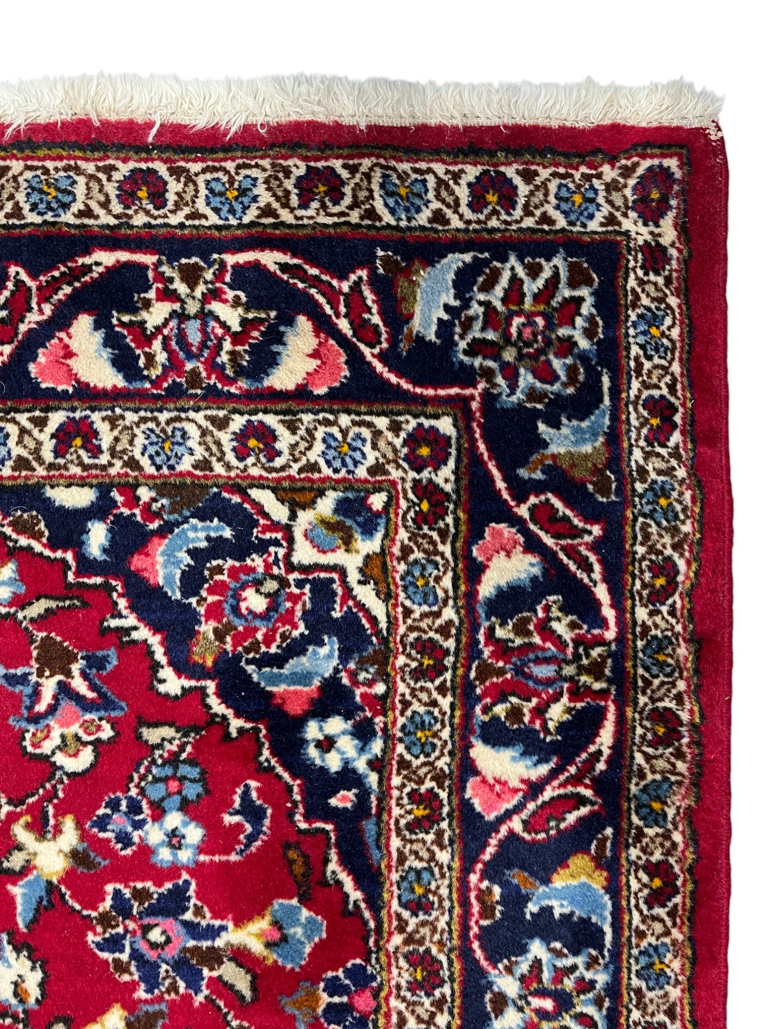 Kashan Persian Vintage Hand Knotted Wool Rug - 150 x 100 cm