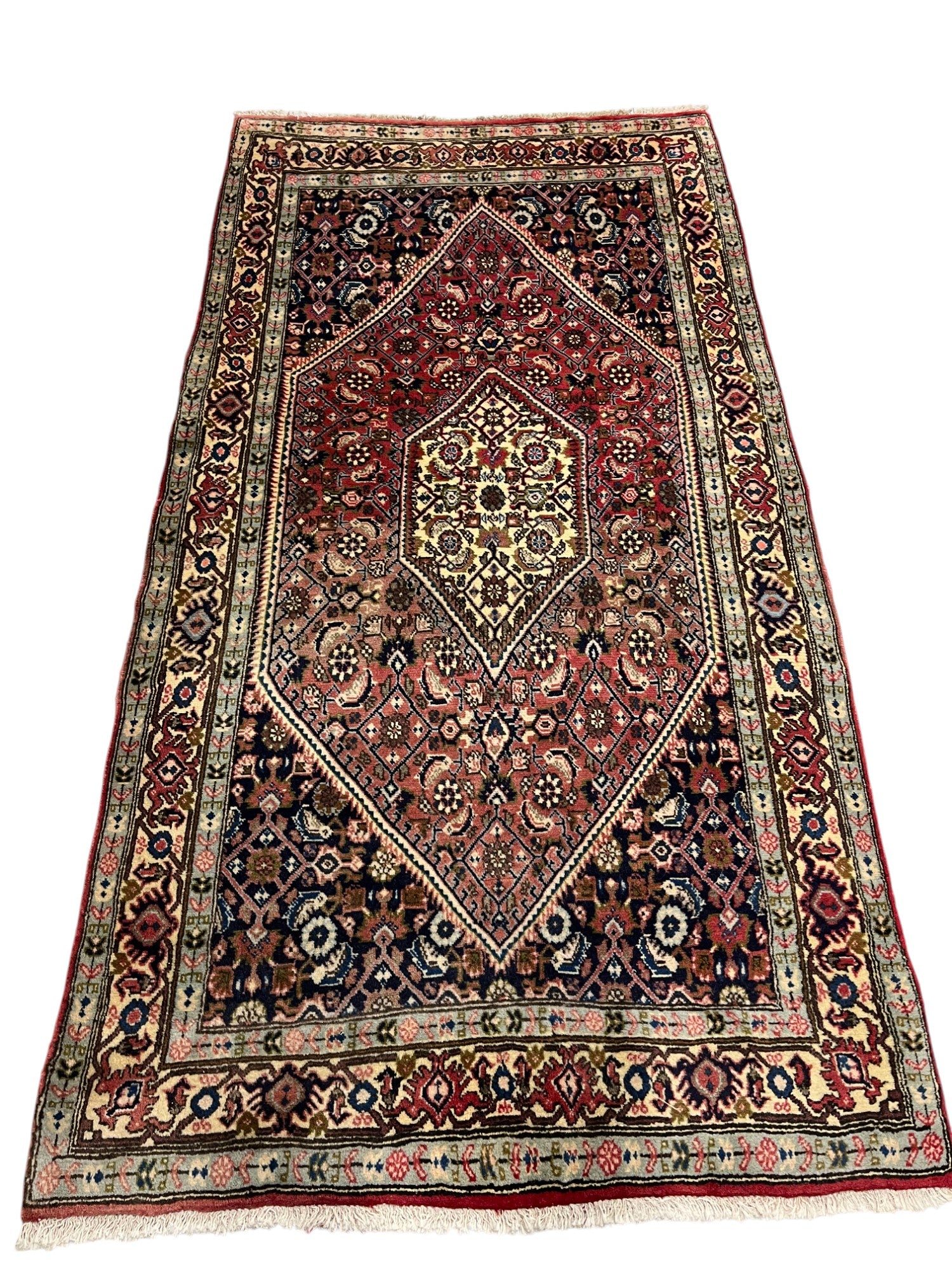 Bidjar Persian Vintage Hand Knotted Wool Rug - 195 x 110 cm