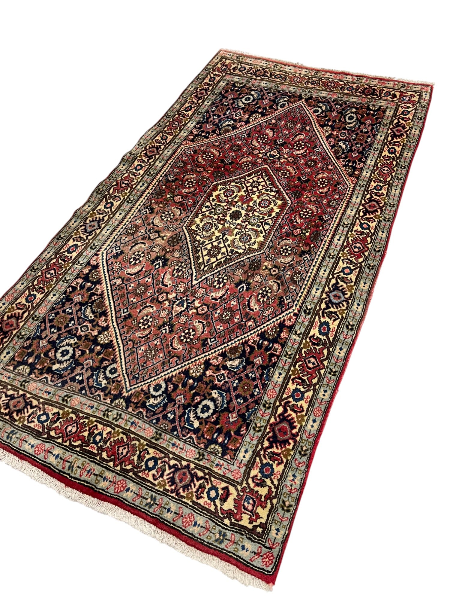 Bidjar Persian Vintage Hand Knotted Wool Rug - 195 x 110 cm