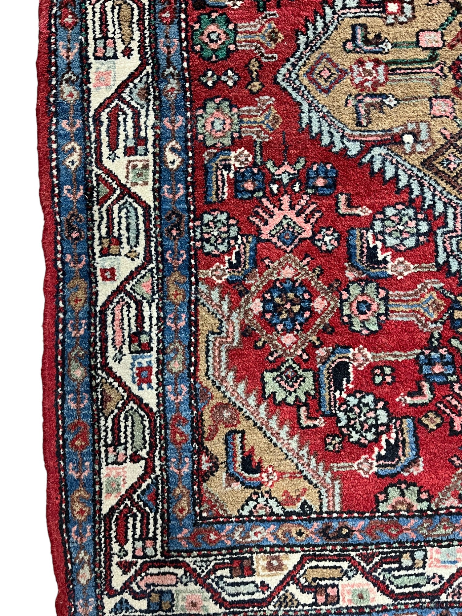 Hamadan Persian Vintage Hand Knotted Wool Rug - 150 x 105 cm