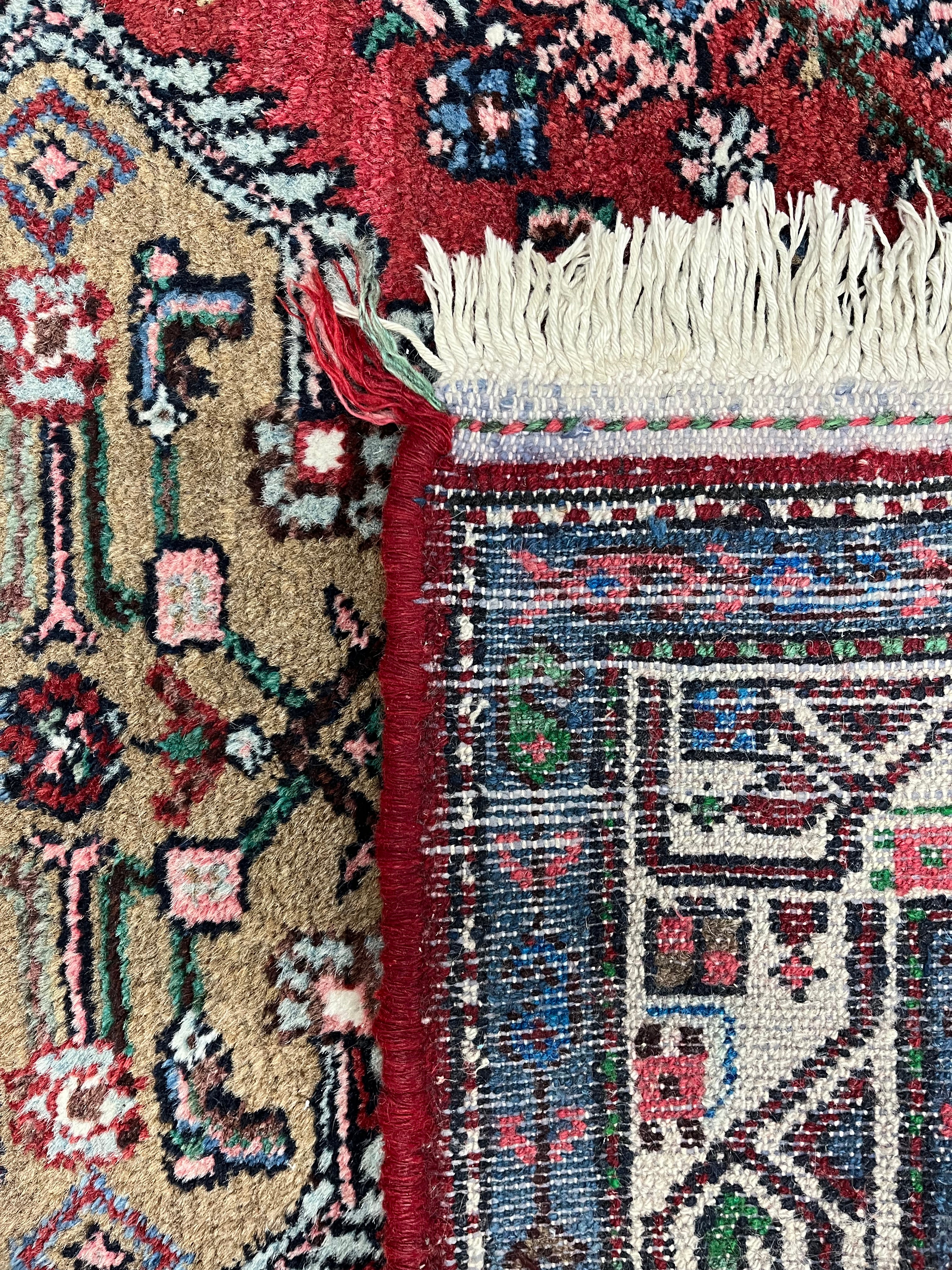 Hamadan Persian Vintage Hand Knotted Wool Rug - 150 x 105 cm