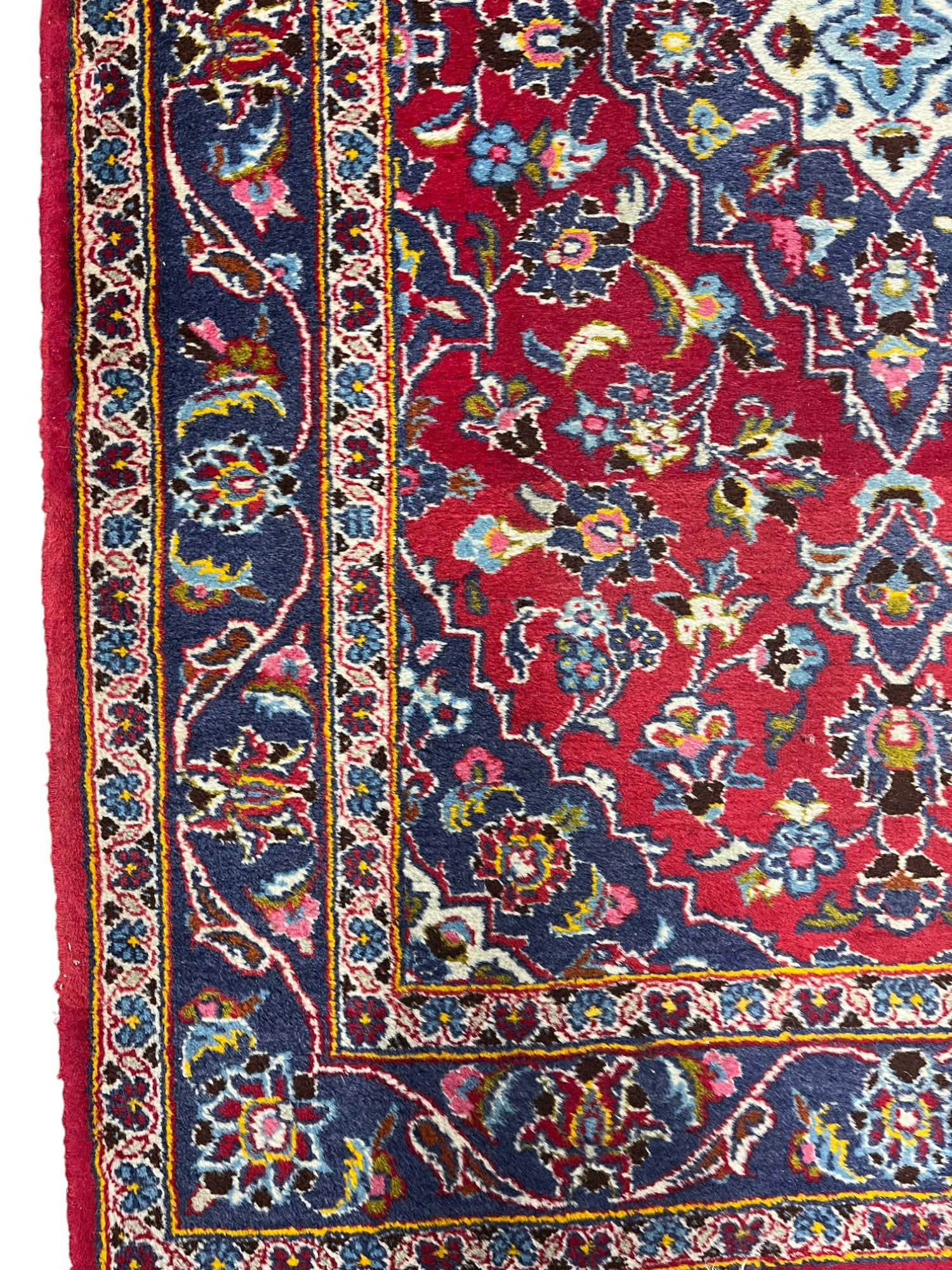Kashan Persian Vintage Hand Knotted Wool Rug - 150 x 100 cm