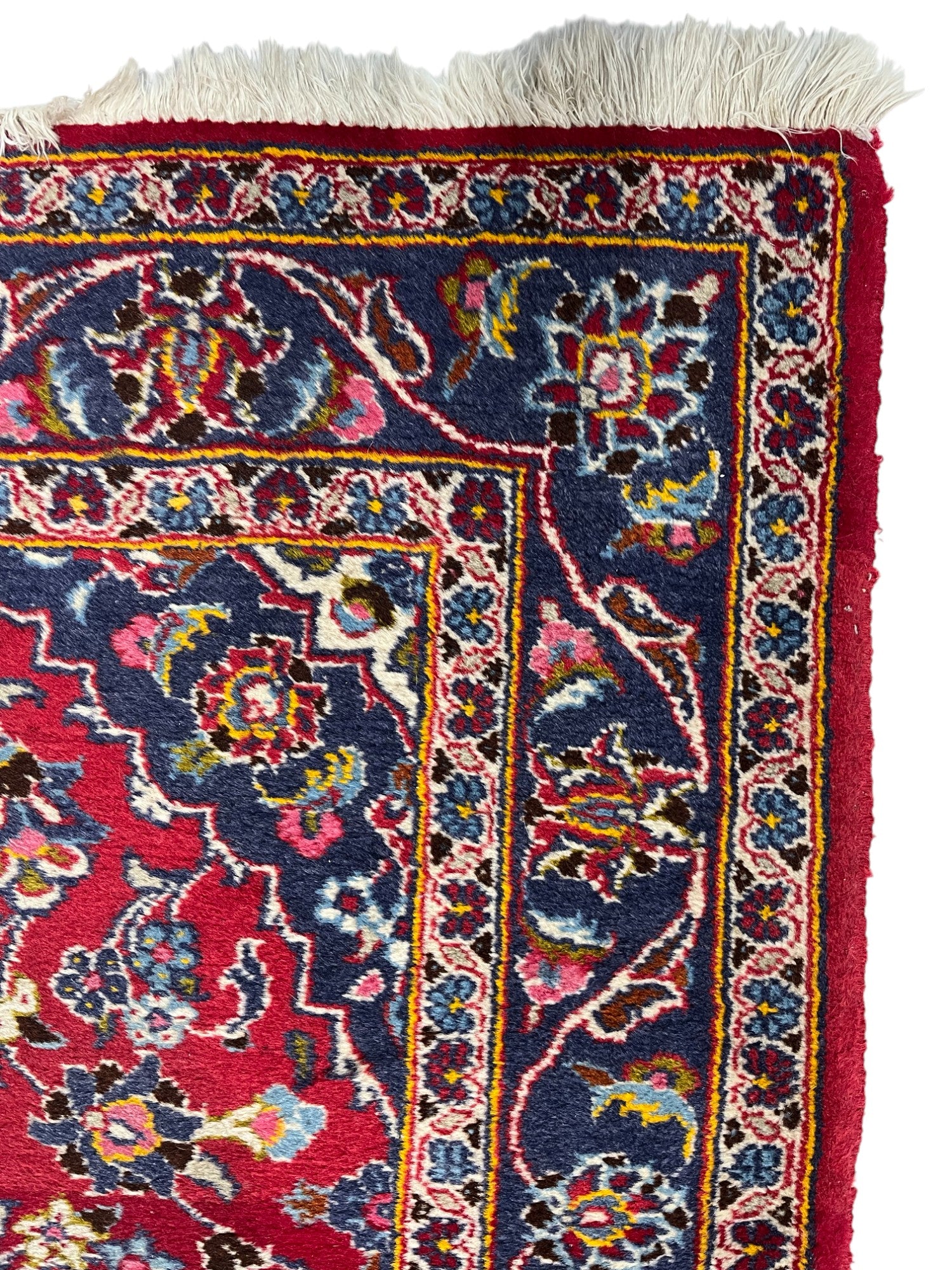 Kashan Persian Vintage Hand Knotted Wool Rug - 150 x 100 cm
