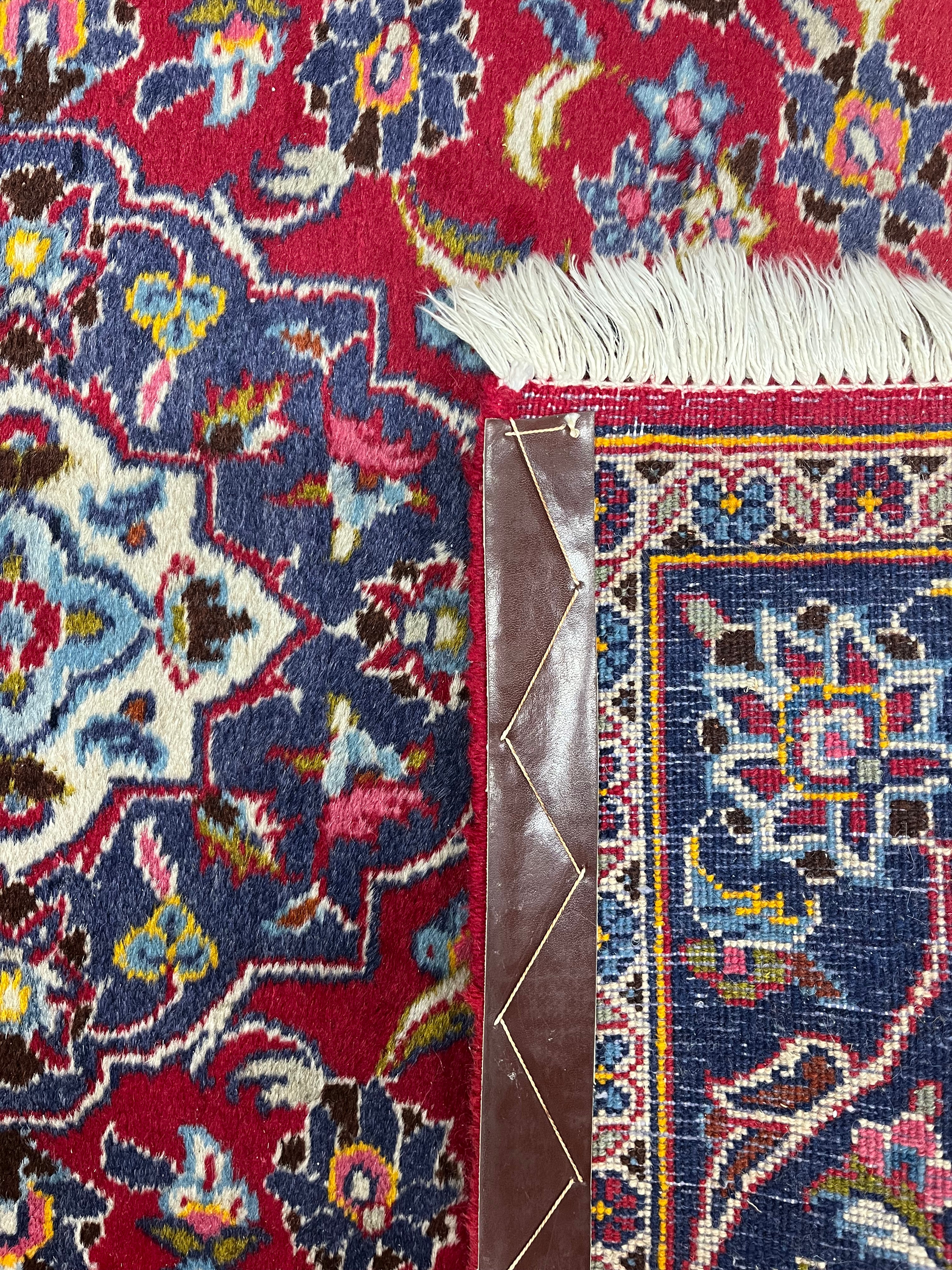 Kashan Persian Vintage Hand Knotted Wool Rug - 150 x 100 cm