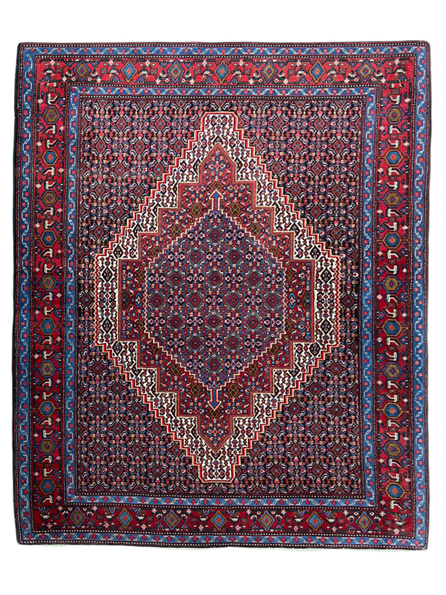 Senneh Persian Vintage Hand Knotted Wool Rug - 160 x 120 cm