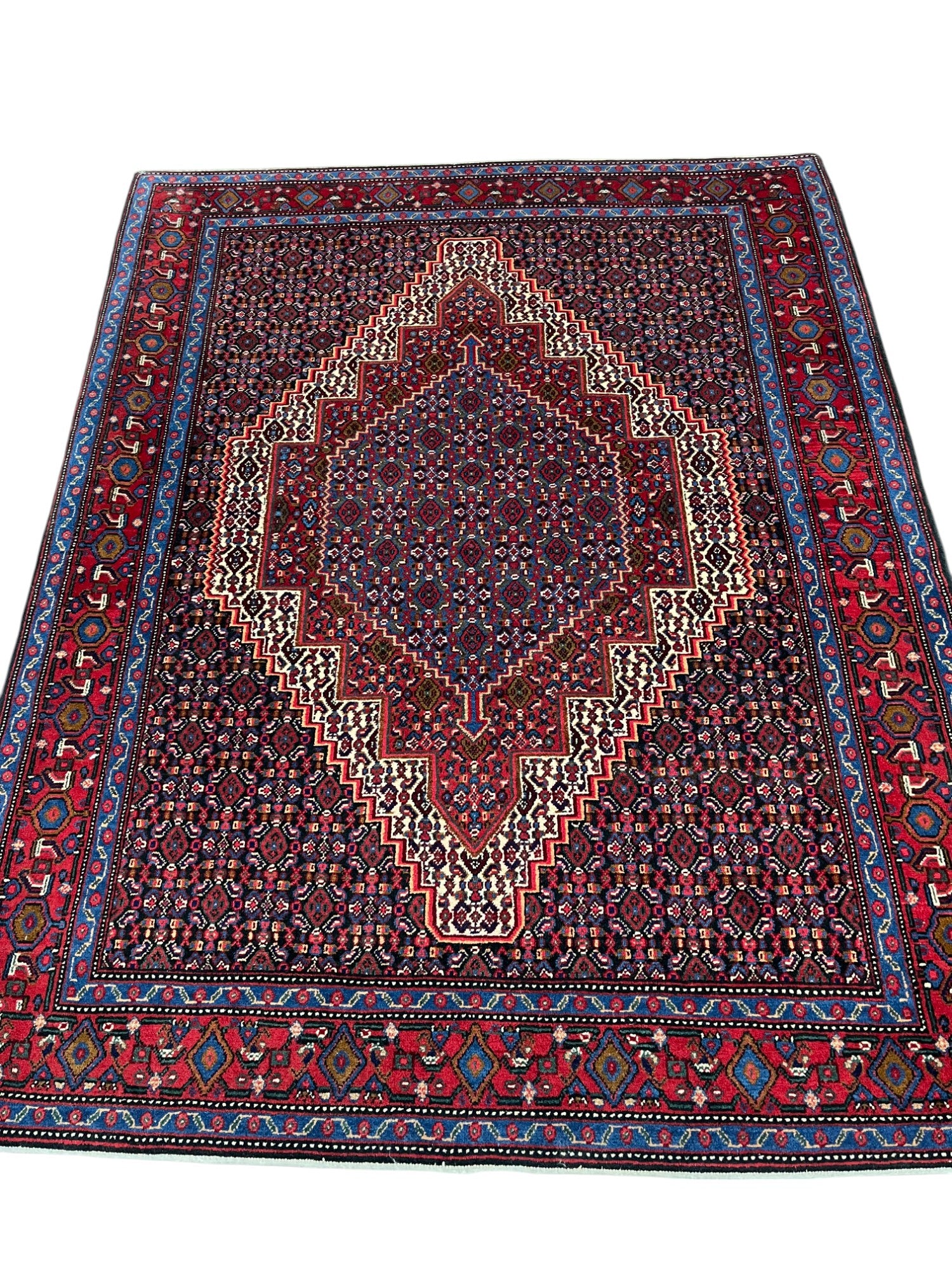 Senneh Persian Vintage Hand Knotted Wool Rug - 160 x 120 cm