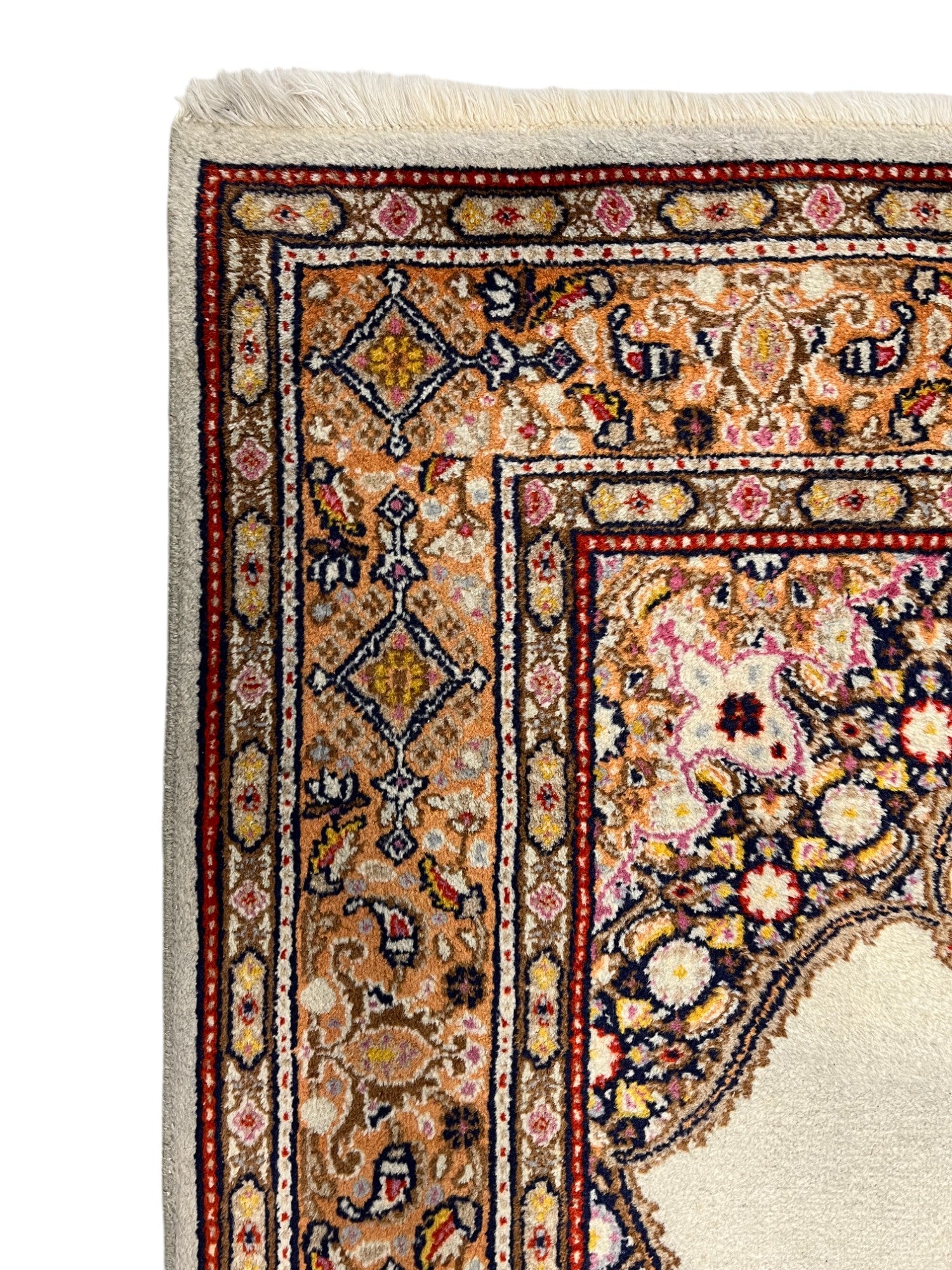 Moud Persian Vintage Hand Knotted Wool Rug - 155 x 100 cm