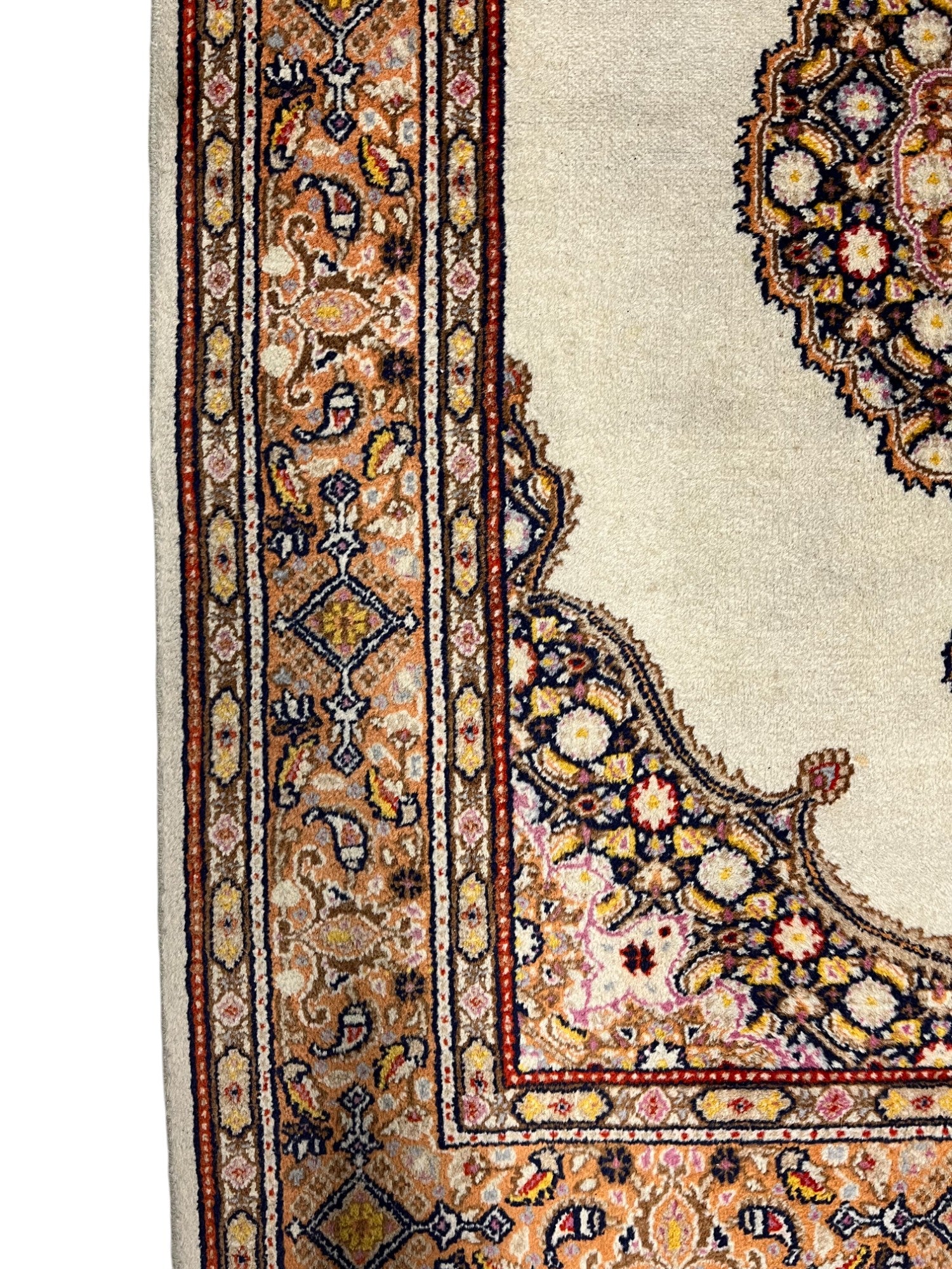 Moud Persian Vintage Hand Knotted Wool Rug - 155 x 100 cm