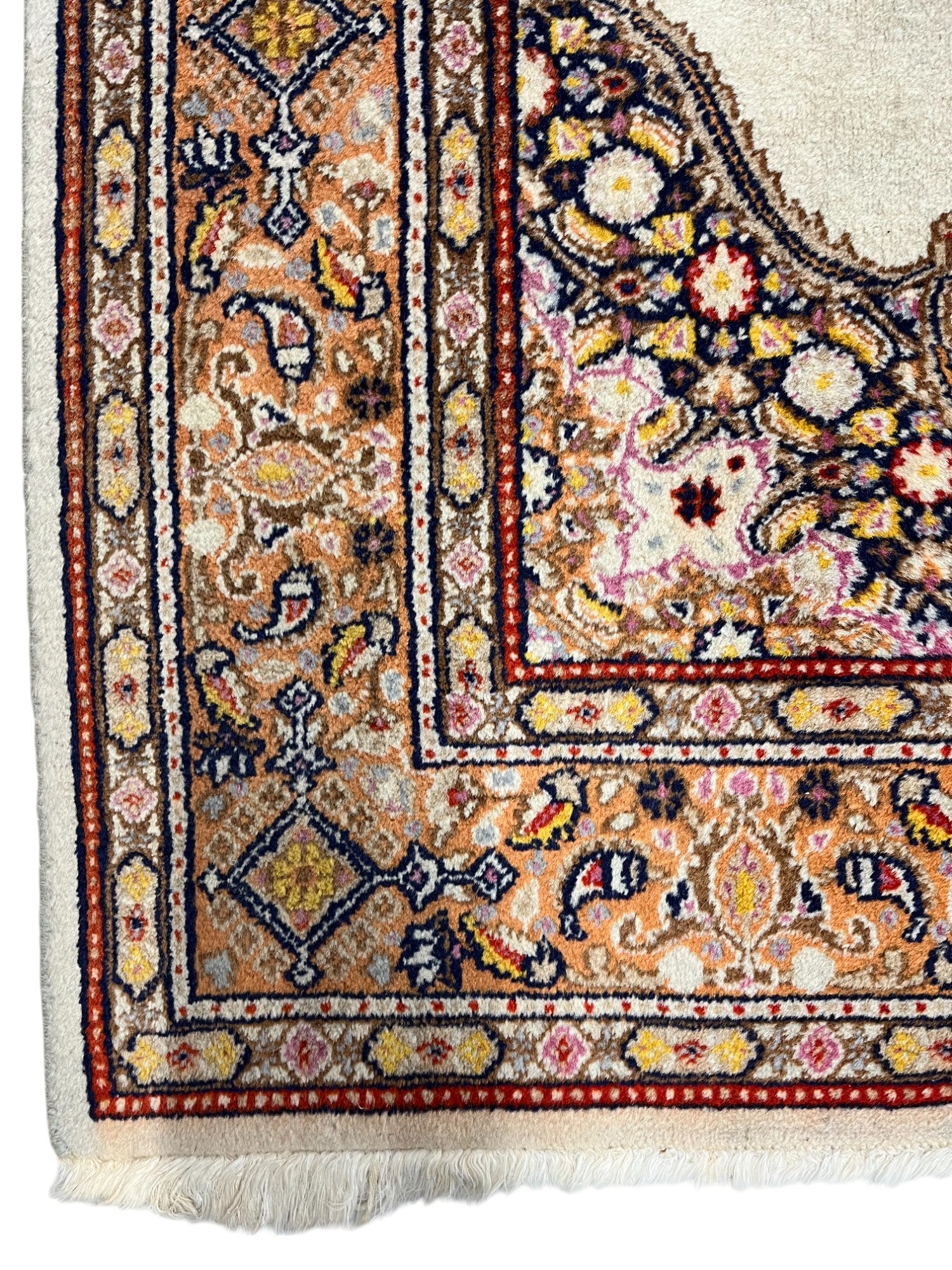 Moud Persian Vintage Hand Knotted Wool Rug - 155 x 100 cm