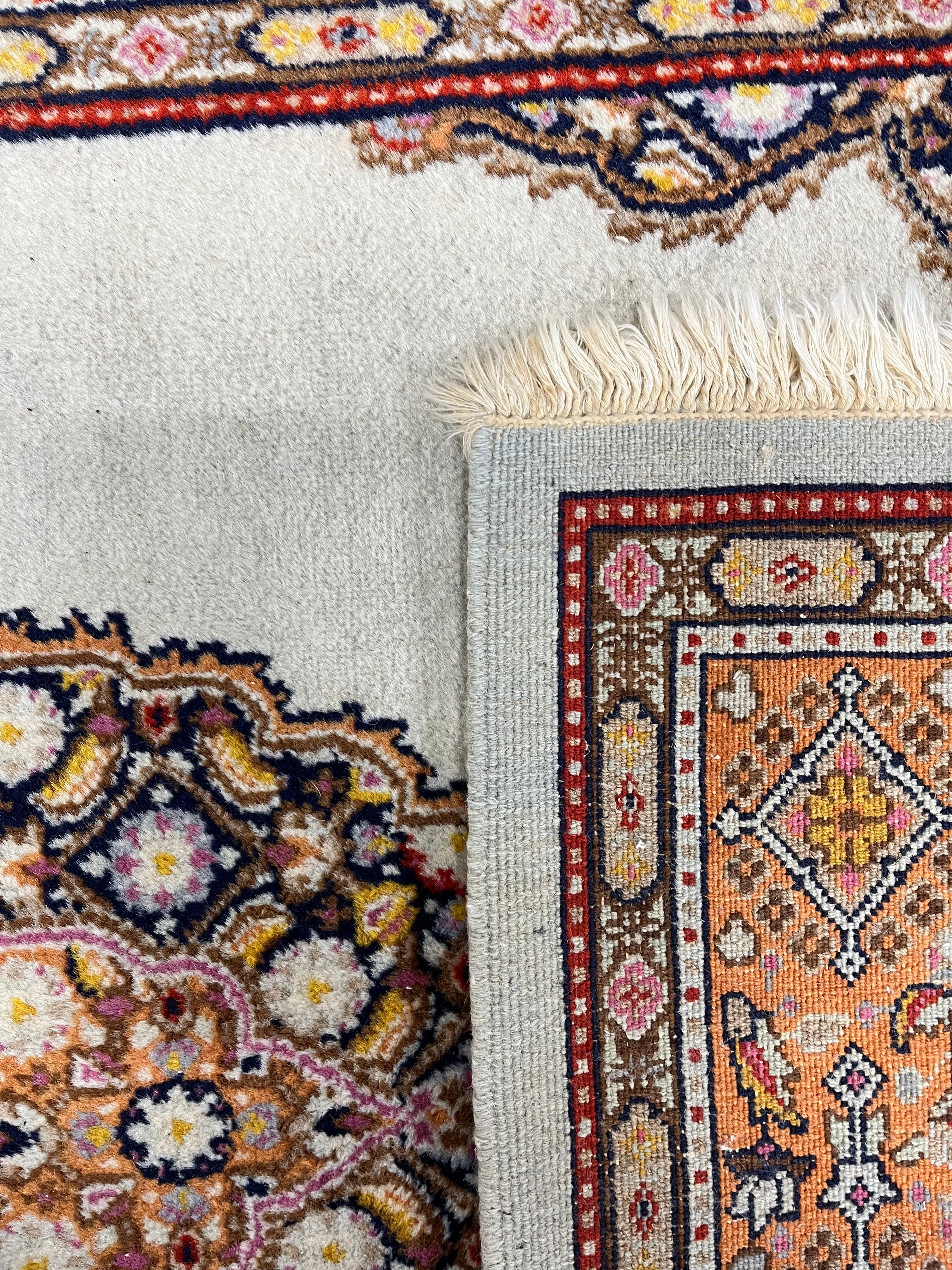 Moud Persian Vintage Hand Knotted Wool Rug - 155 x 100 cm