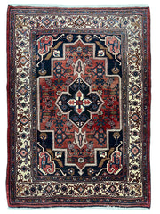 Bidjar Persian Vintage Hand Knotted Wool Rug - 150 x 105 cm